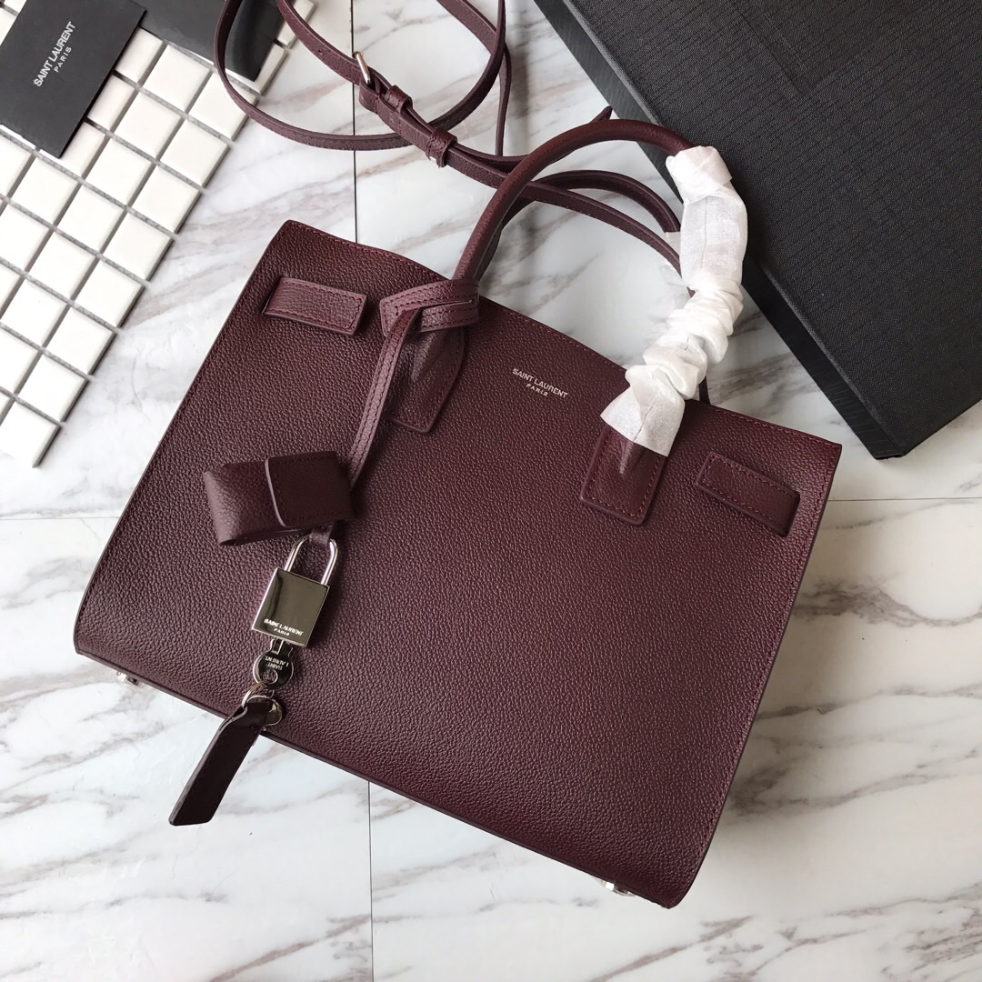 421859 CLASSIC SAC DE JOUR BABY IN GRAINED LEATHER, YSL Saint Laurent