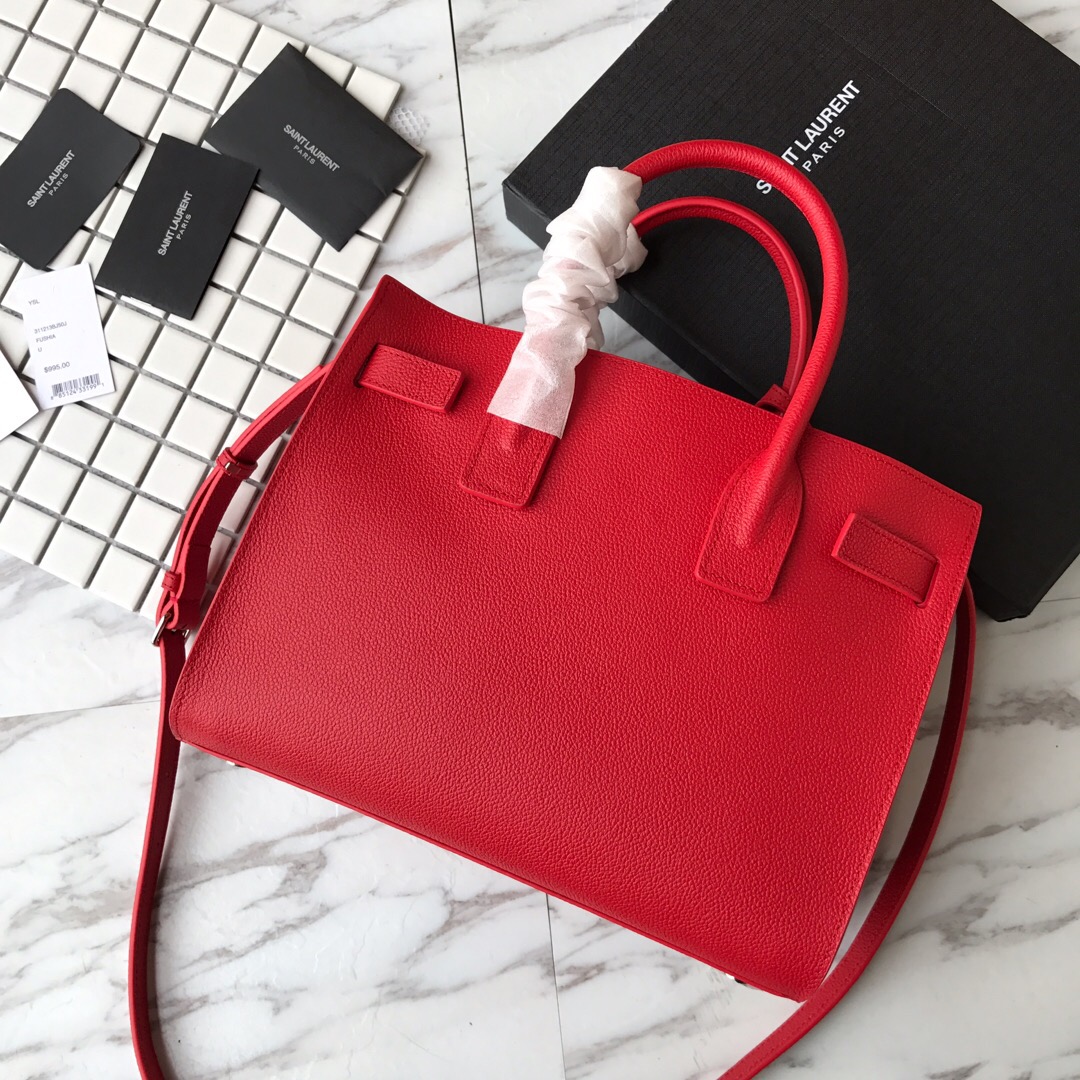421859 CLASSIC SAC DE JOUR BABY IN GRAINED LEATHER, YSL Saint Laurent