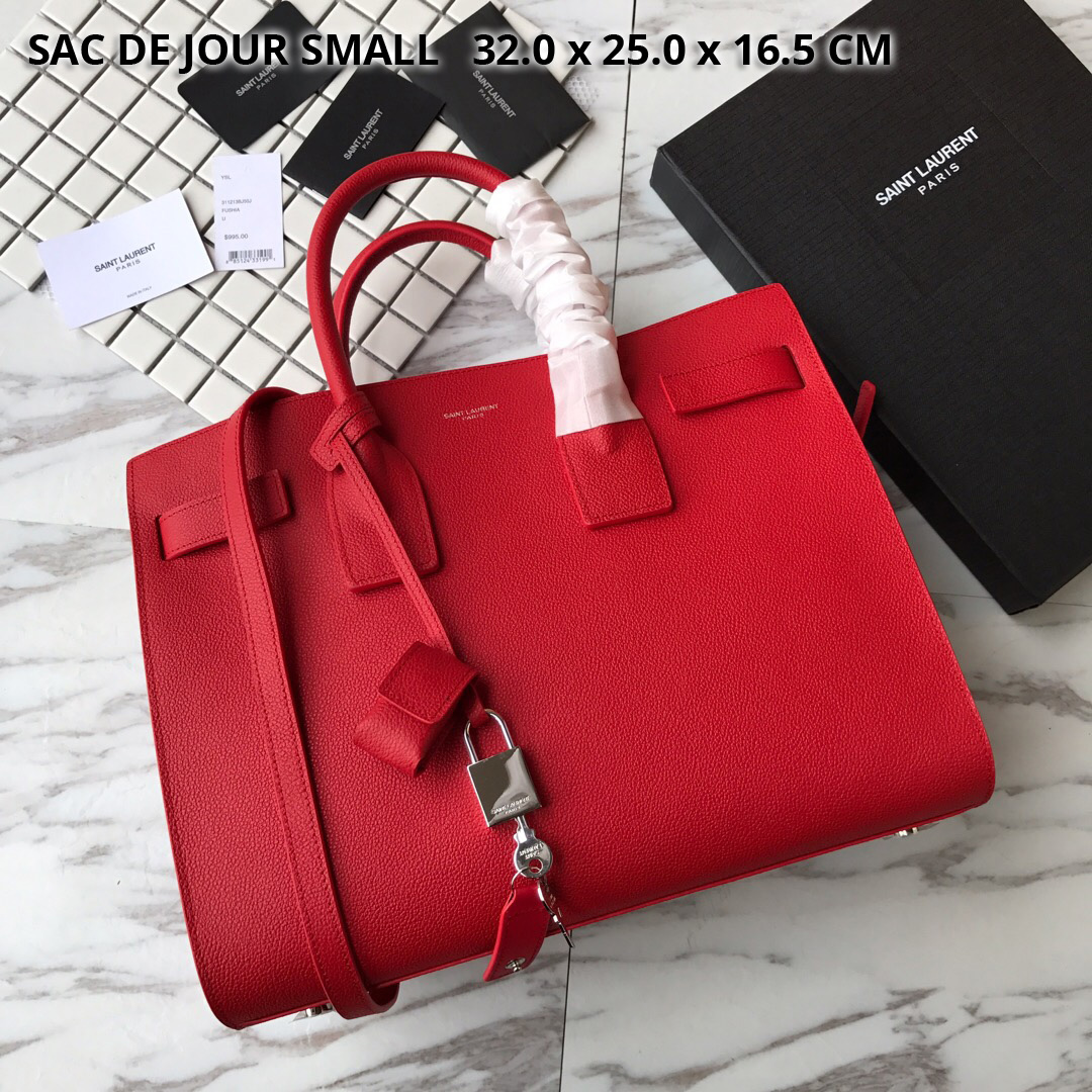 378299 CLASSIC SAC DE JOUR SMALL IN GRAINED LEATHER, YSL Saint Laurent