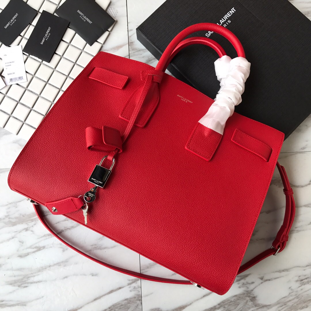 378299 CLASSIC SAC DE JOUR SMALL IN GRAINED LEATHER, YSL Saint Laurent