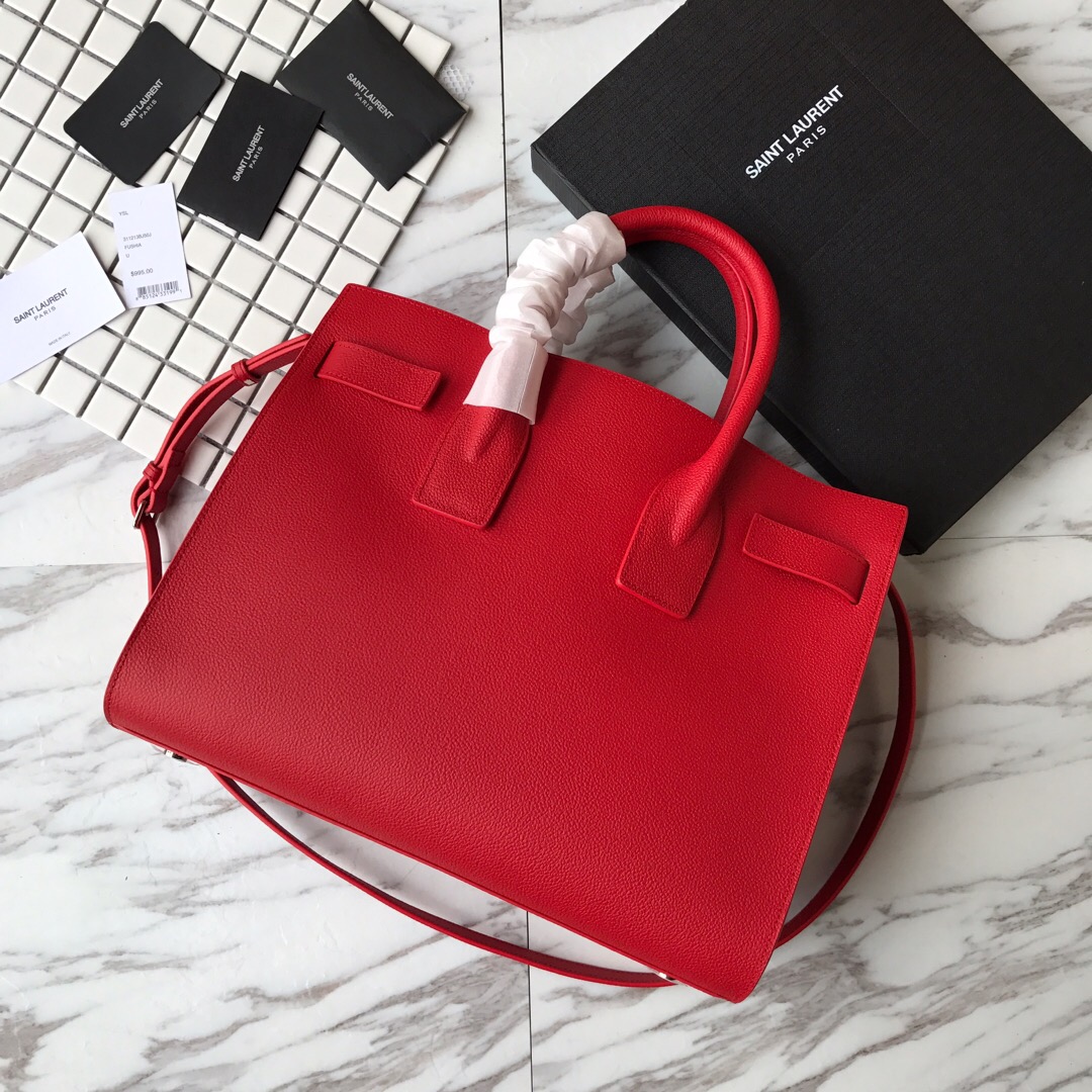 378299 CLASSIC SAC DE JOUR SMALL IN GRAINED LEATHER, YSL Saint Laurent