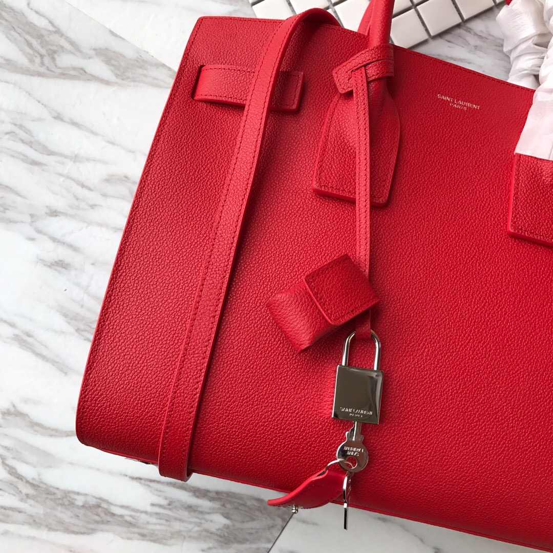 378299 CLASSIC SAC DE JOUR SMALL IN GRAINED LEATHER, YSL Saint Laurent