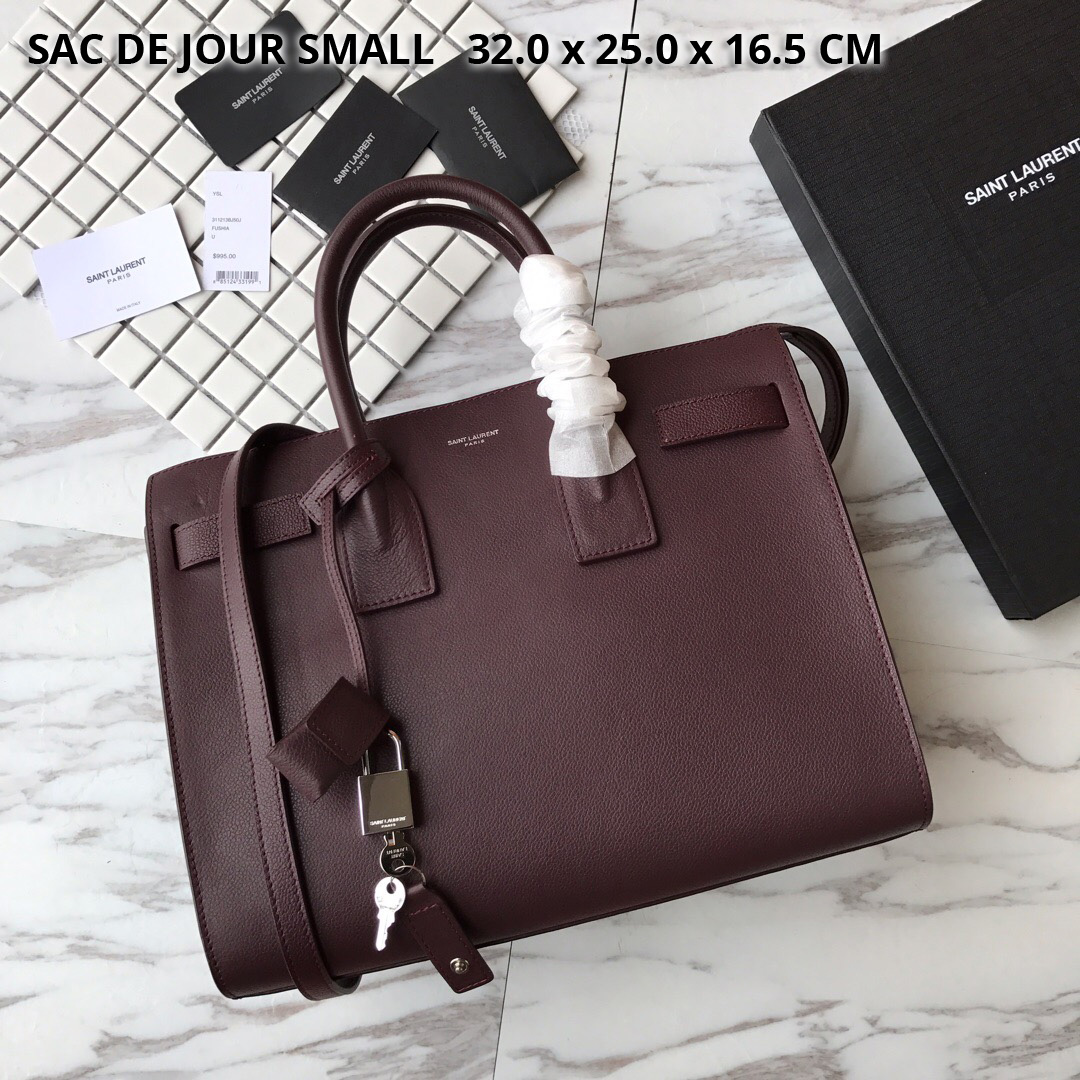 378299 CLASSIC SAC DE JOUR SMALL IN GRAINED LEATHER, YSL Saint Laurent