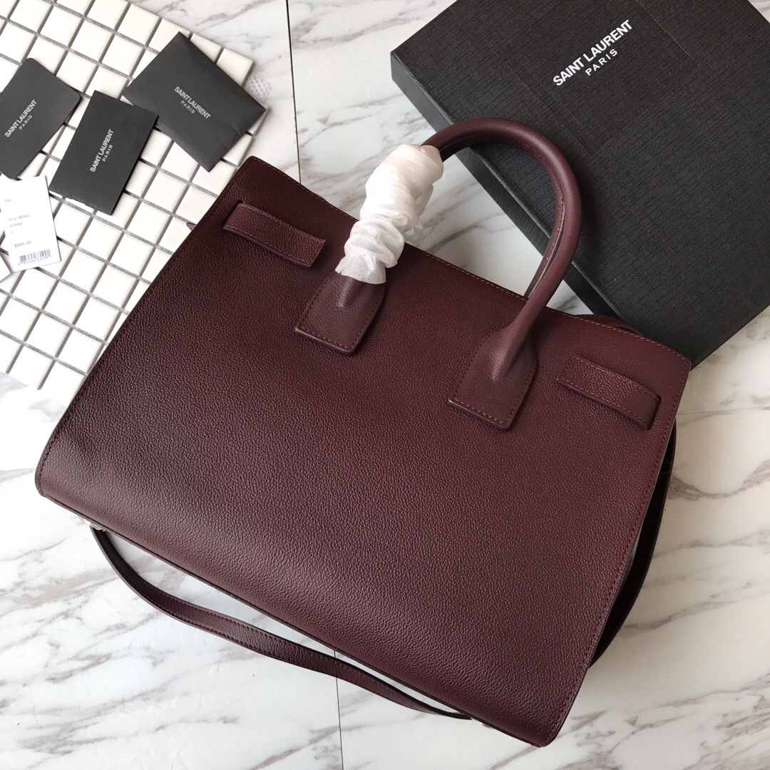 378299 CLASSIC SAC DE JOUR SMALL IN GRAINED LEATHER, YSL Saint Laurent