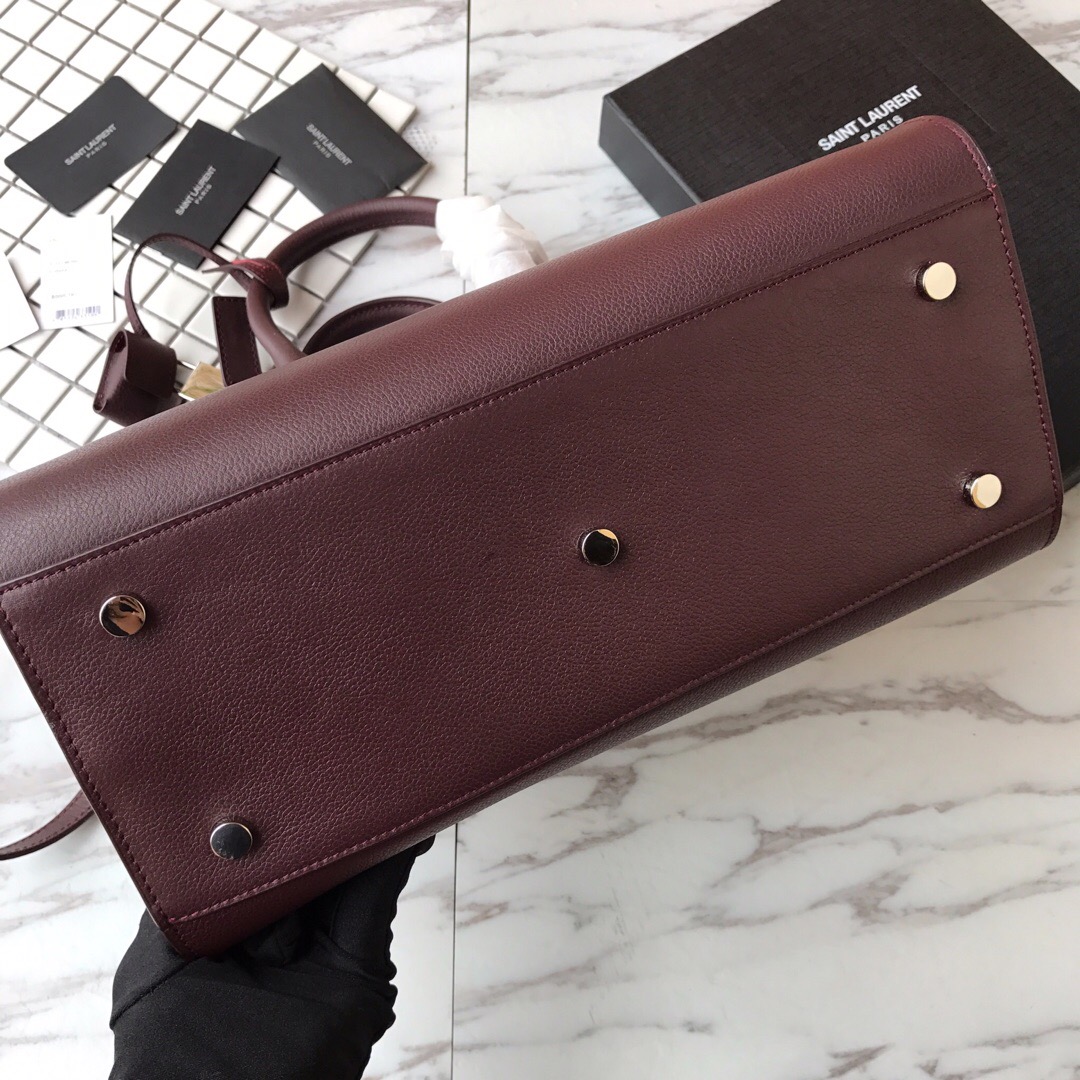 378299 CLASSIC SAC DE JOUR SMALL IN GRAINED LEATHER, YSL Saint Laurent