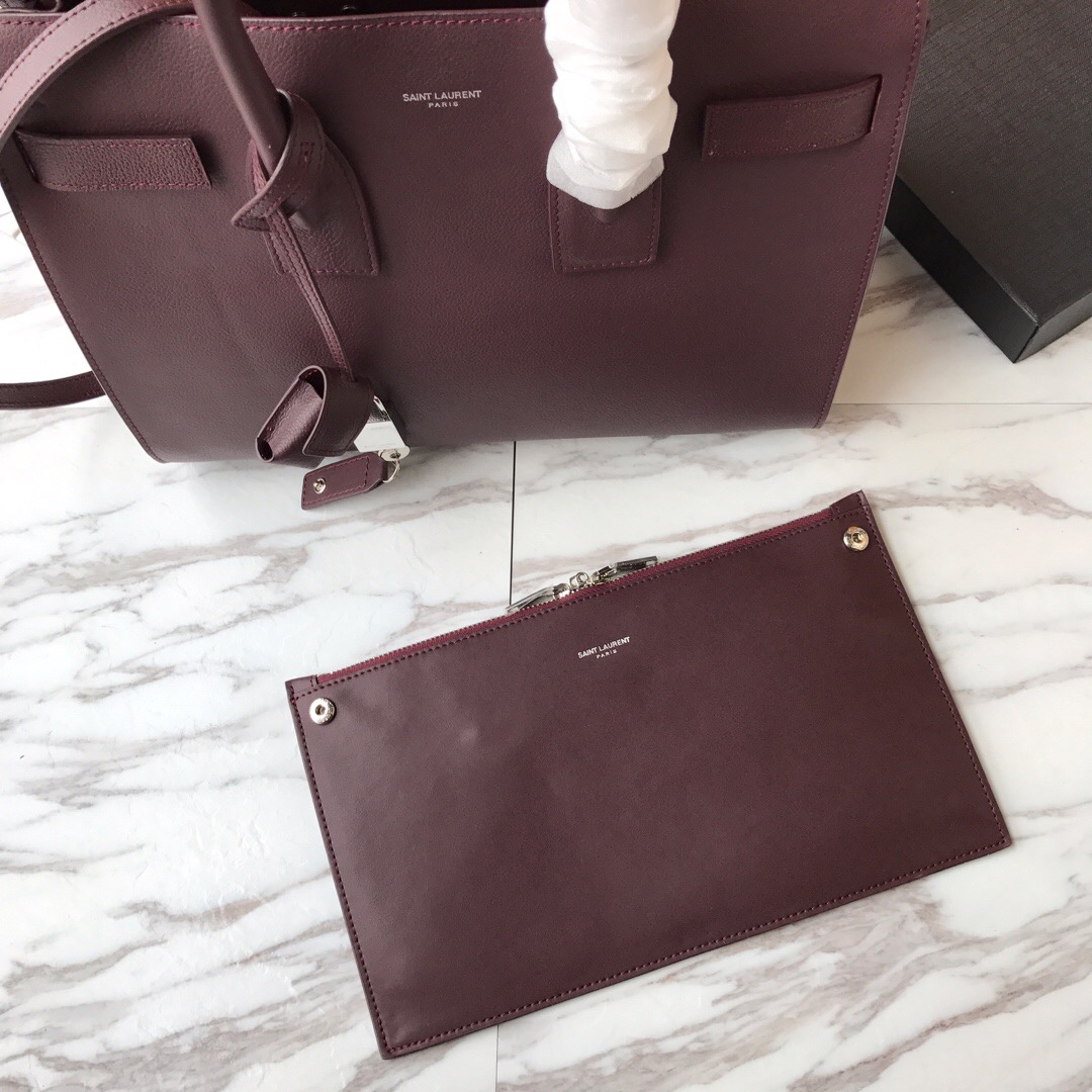 378299 CLASSIC SAC DE JOUR SMALL IN GRAINED LEATHER, YSL Saint Laurent