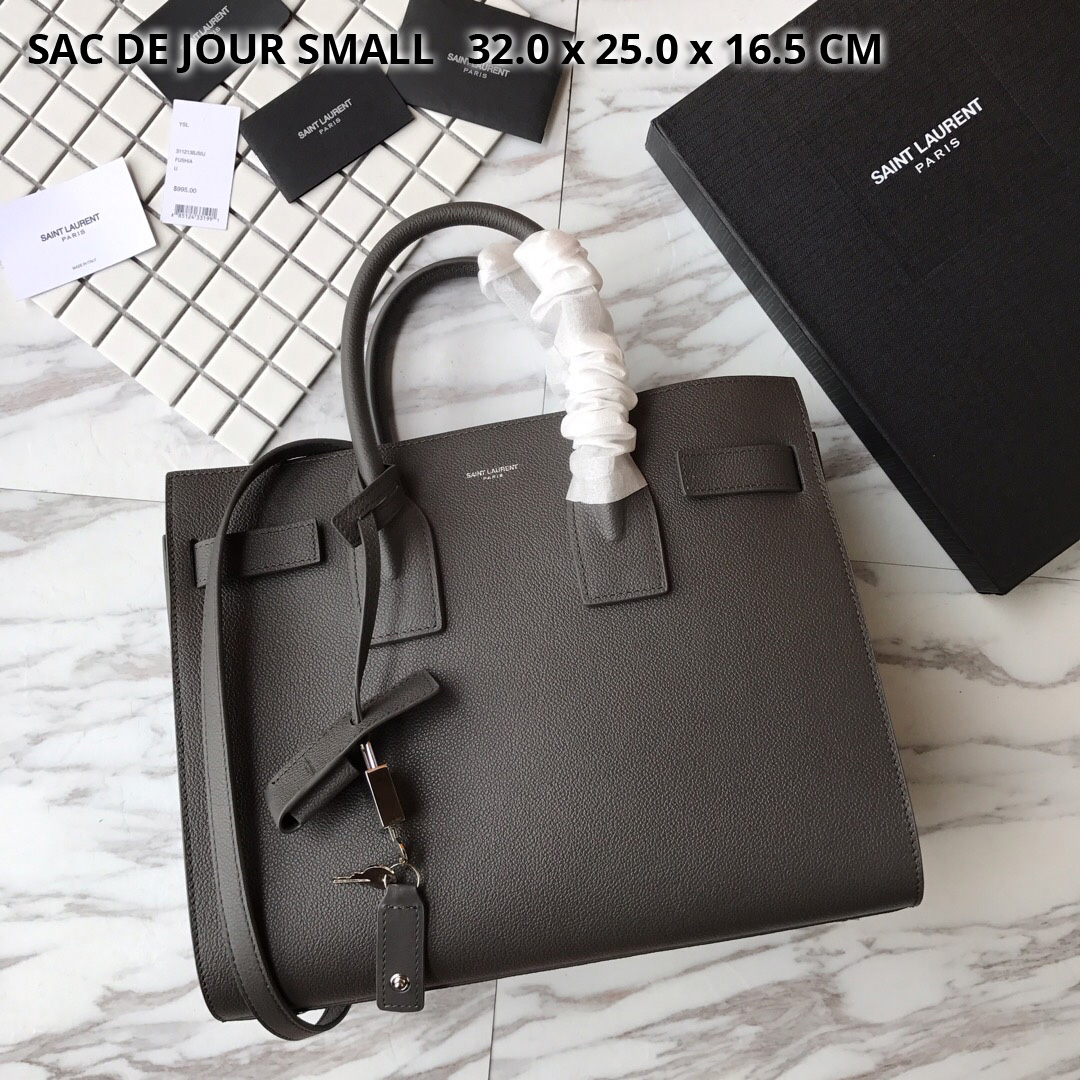 378299 CLASSIC SAC DE JOUR SMALL IN GRAINED LEATHER, YSL Saint Laurent