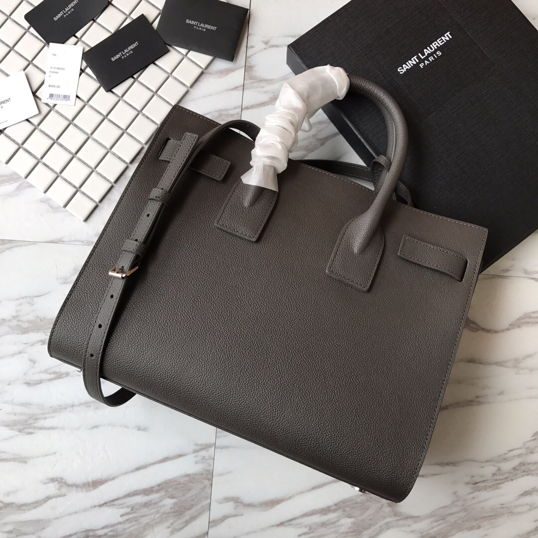 378299 CLASSIC SAC DE JOUR SMALL IN GRAINED LEATHER, YSL Saint Laurent
