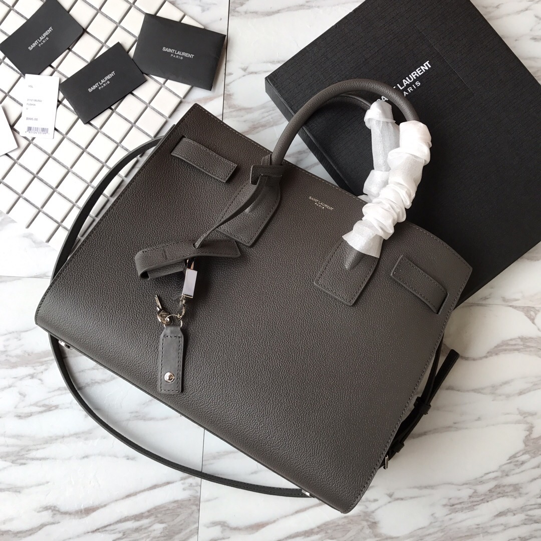 378299 CLASSIC SAC DE JOUR SMALL IN GRAINED LEATHER, YSL Saint Laurent