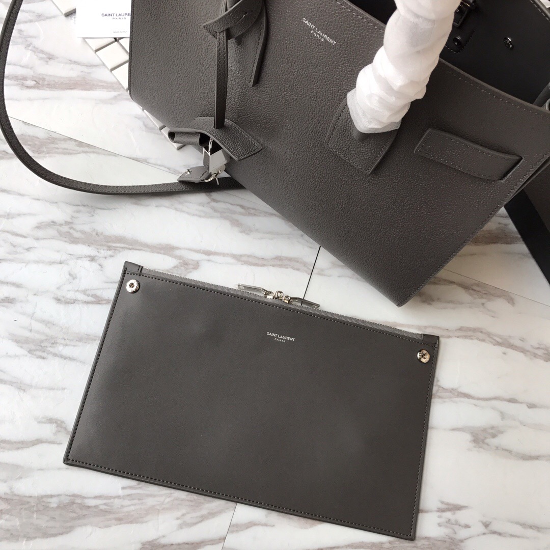 378299 CLASSIC SAC DE JOUR SMALL IN GRAINED LEATHER, YSL Saint Laurent