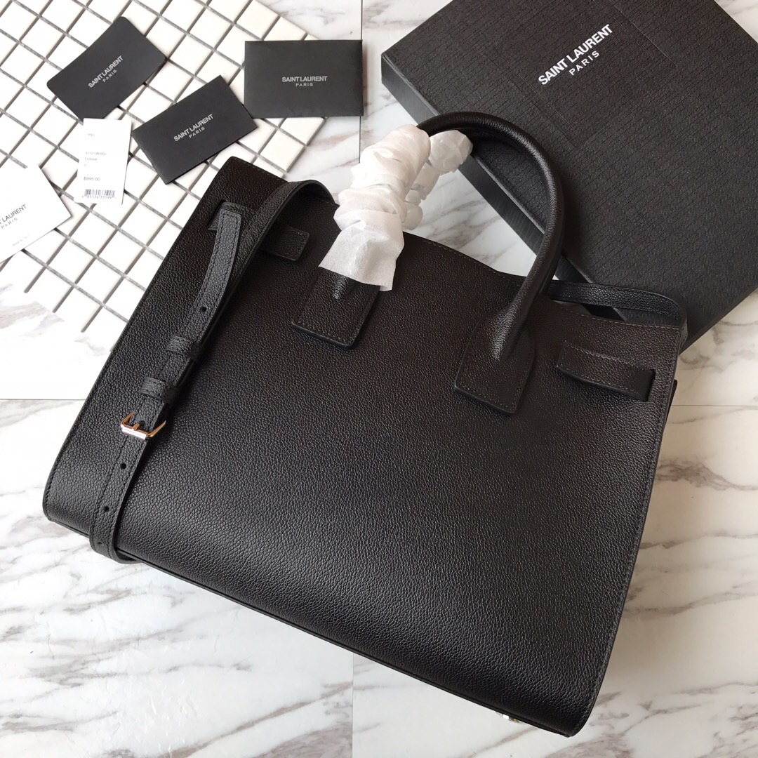 378299 CLASSIC SAC DE JOUR SMALL IN GRAINED LEATHER, YSL Saint Laurent