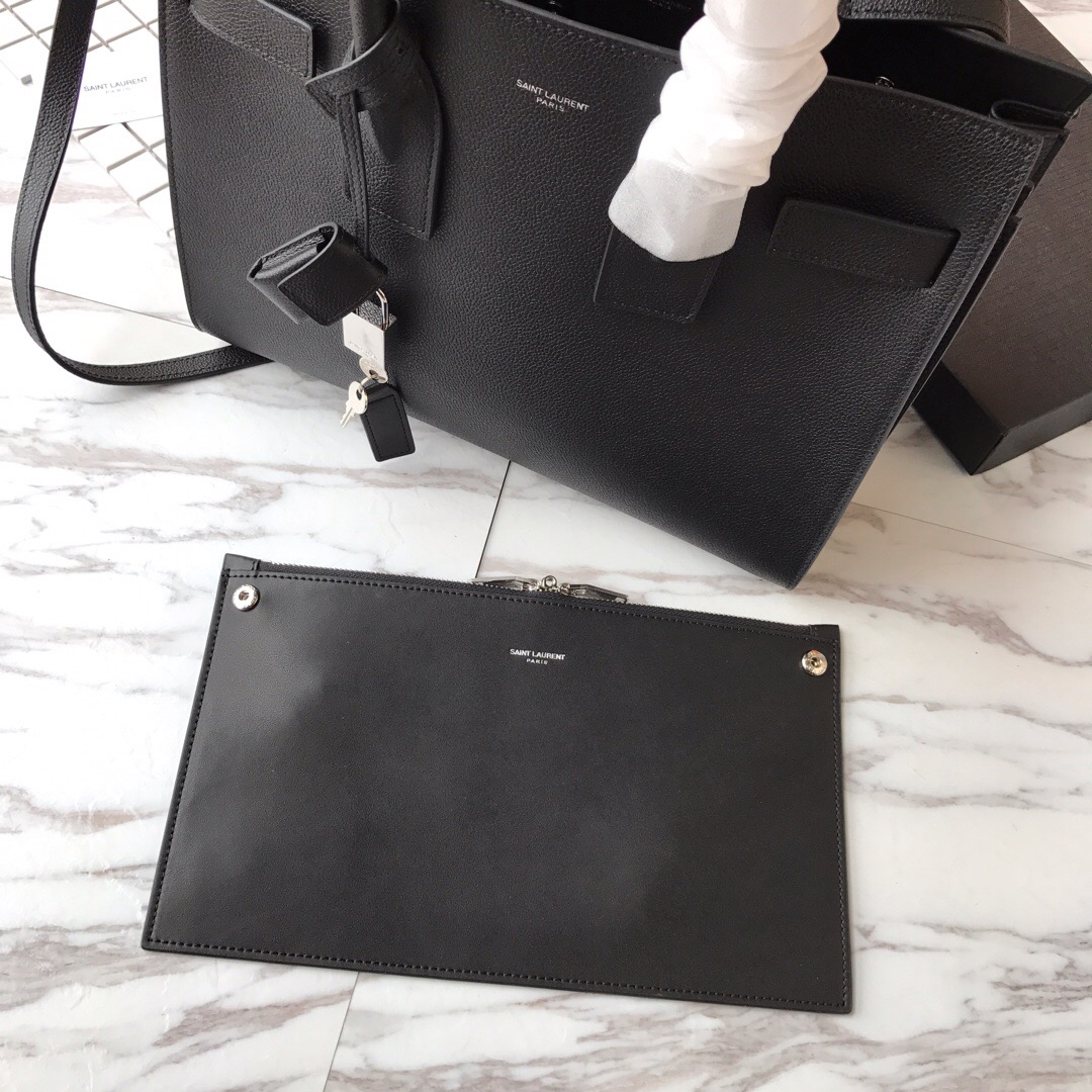 378299 CLASSIC SAC DE JOUR SMALL IN GRAINED LEATHER, YSL Saint Laurent