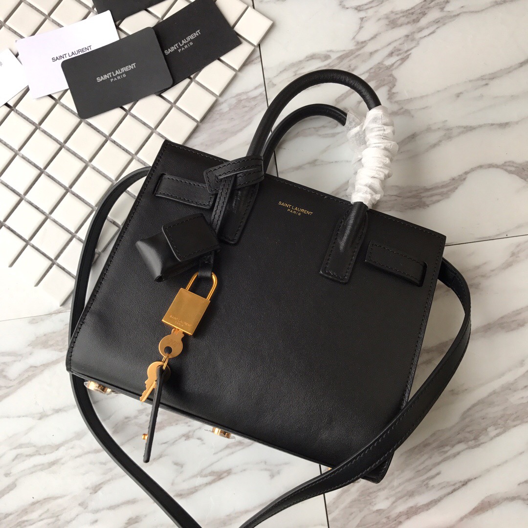 398711 CLASSIC SAC DE JOUR NANO IN SMOOTH LEATHER, YSL Saint Laurent