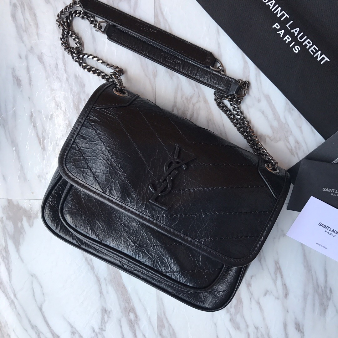533037 NIKI BABY IN VINTAGE LEATHER, YSL Saint Laurent
