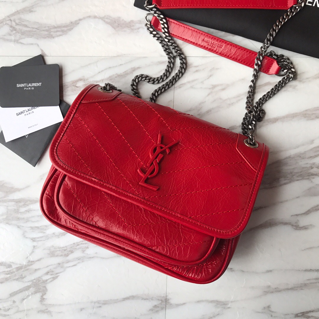 533037 NIKI BABY IN VINTAGE LEATHER, YSL Saint Laurent