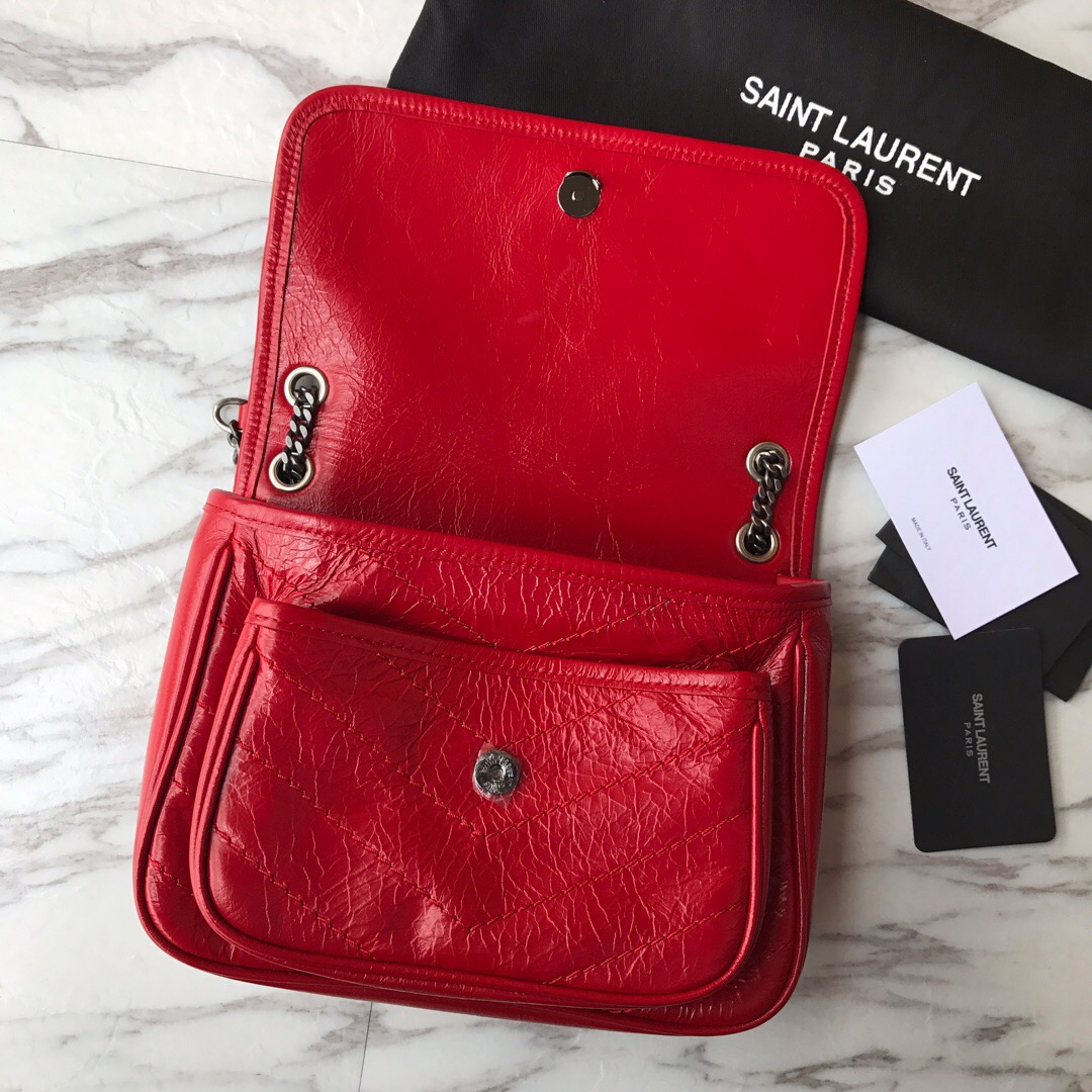 533037 NIKI BABY IN VINTAGE LEATHER, YSL Saint Laurent
