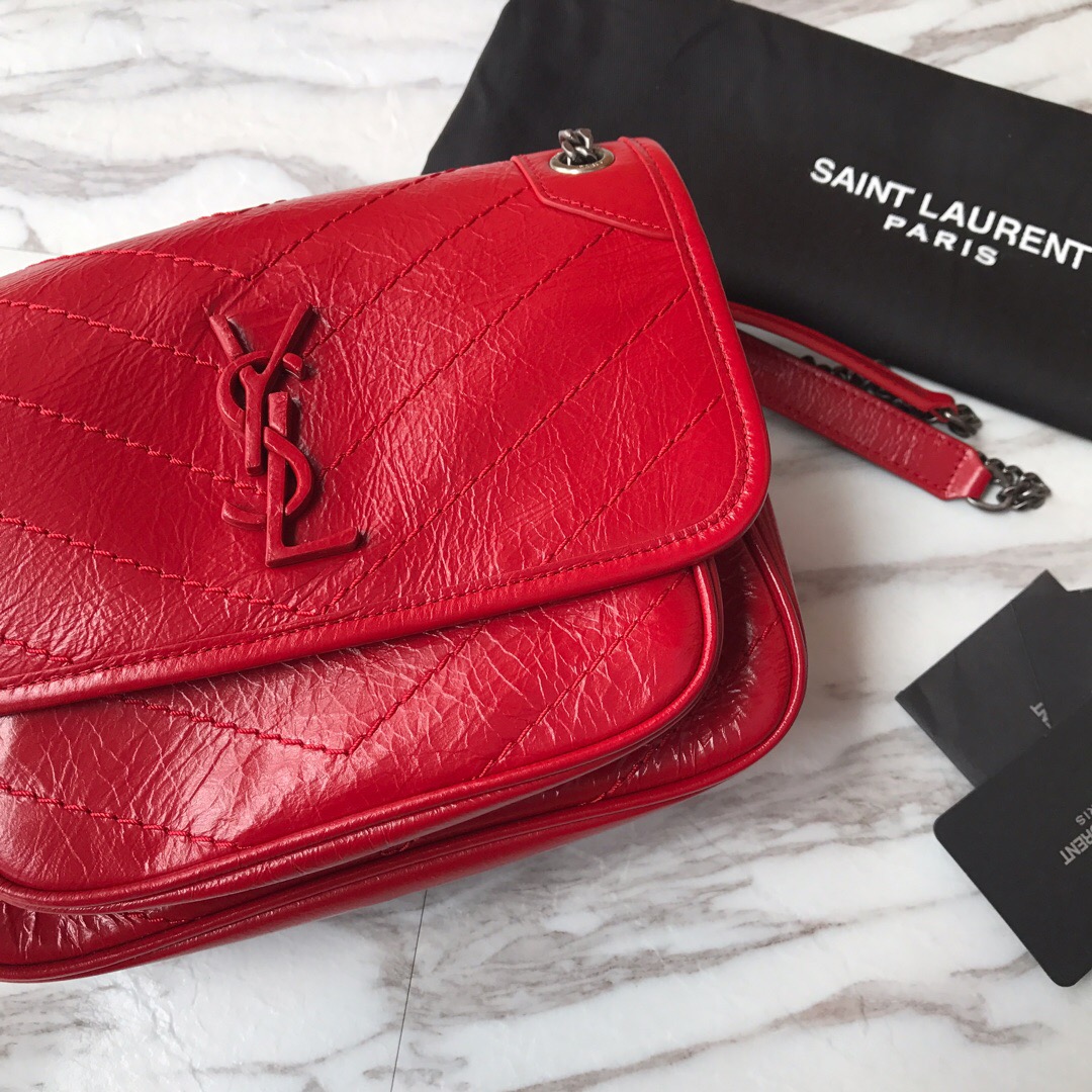 533037 NIKI BABY IN VINTAGE LEATHER, YSL Saint Laurent