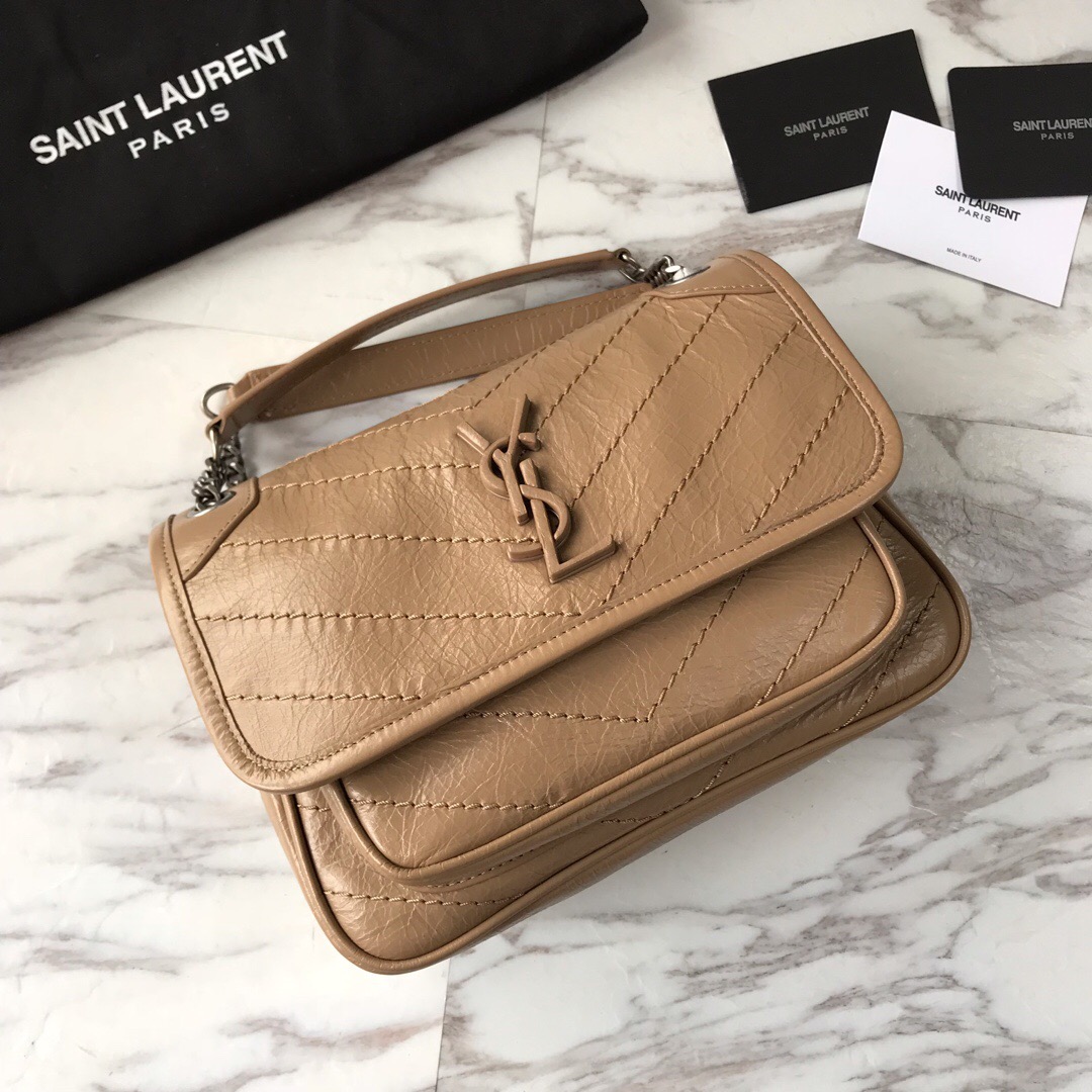 533037 NIKI BABY IN VINTAGE LEATHER, YSL Saint Laurent