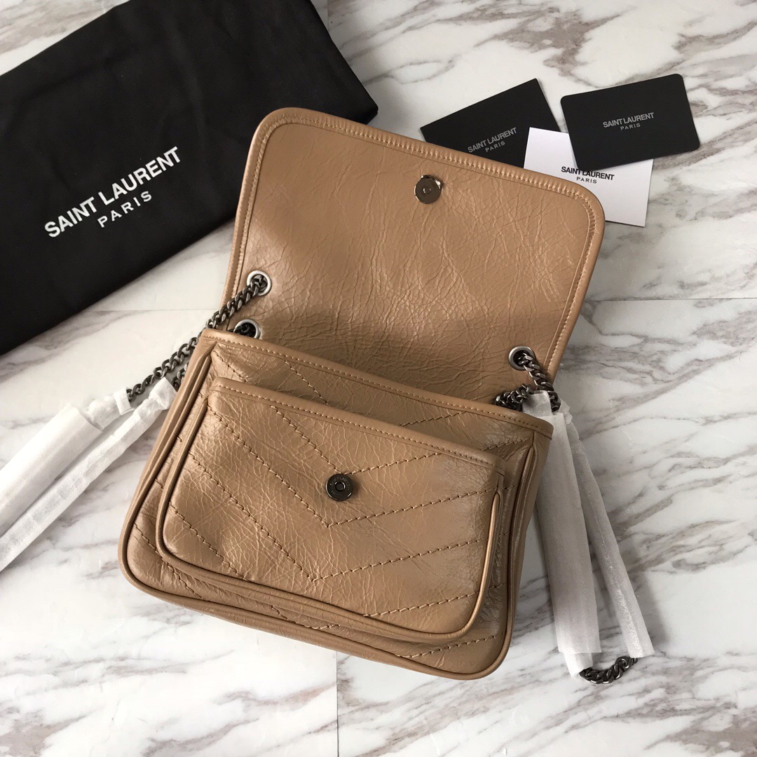 533037 NIKI BABY IN VINTAGE LEATHER, YSL Saint Laurent
