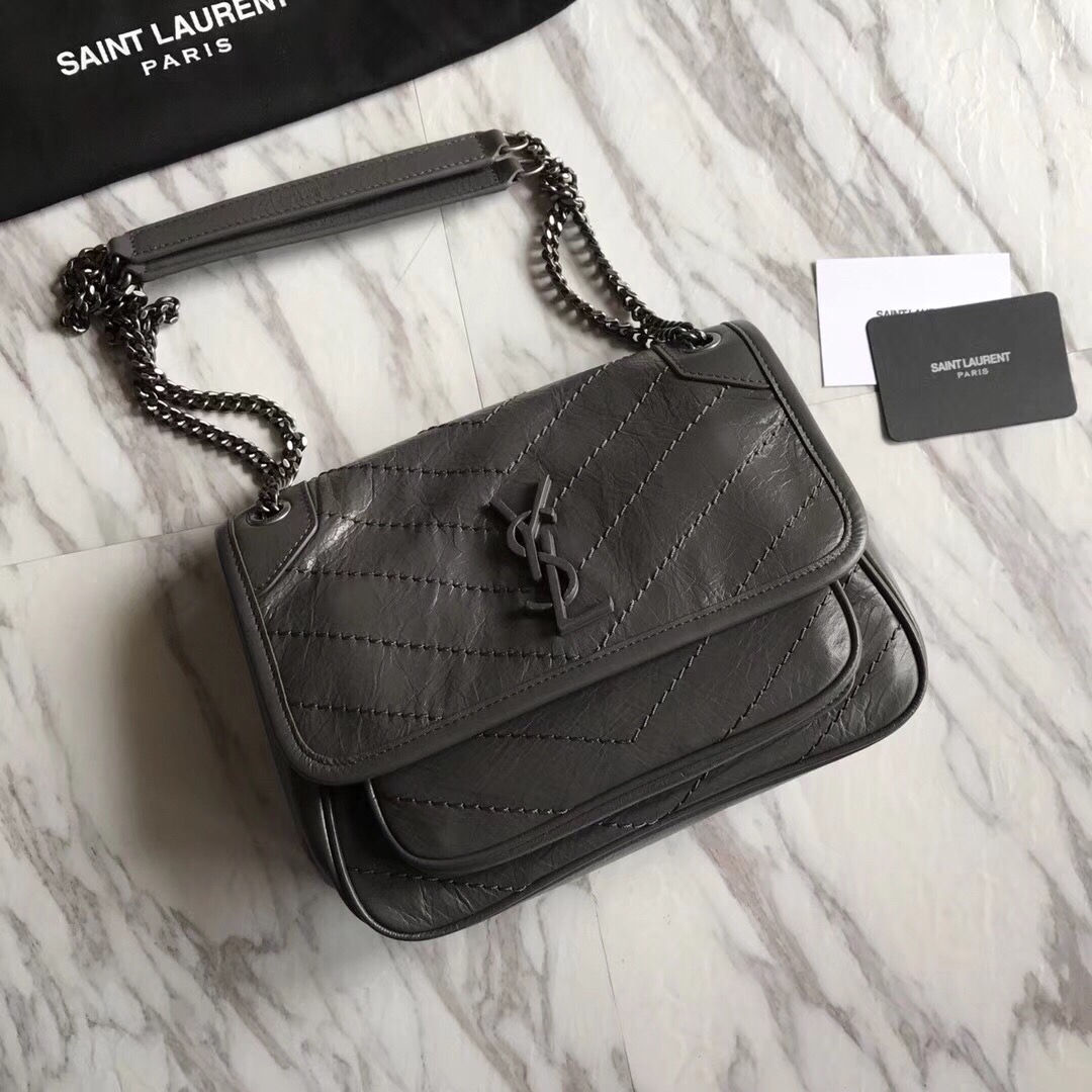 533037 NIKI BABY IN VINTAGE LEATHER, YSL Saint Laurent