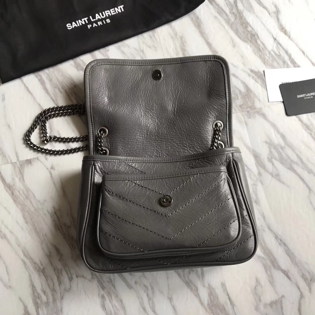 533037 NIKI BABY IN VINTAGE LEATHER, YSL Saint Laurent