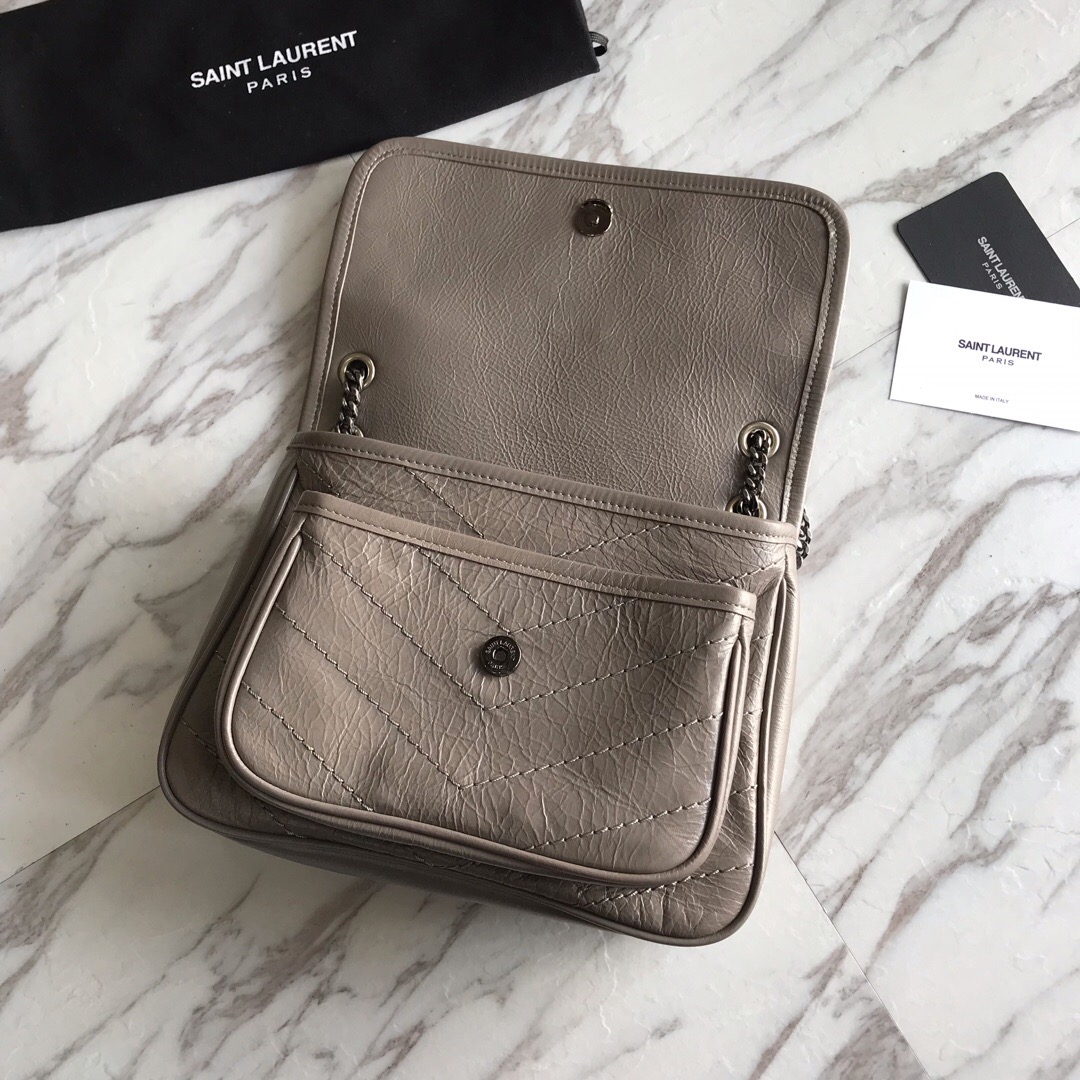 533037 NIKI BABY IN VINTAGE LEATHER, YSL Saint Laurent