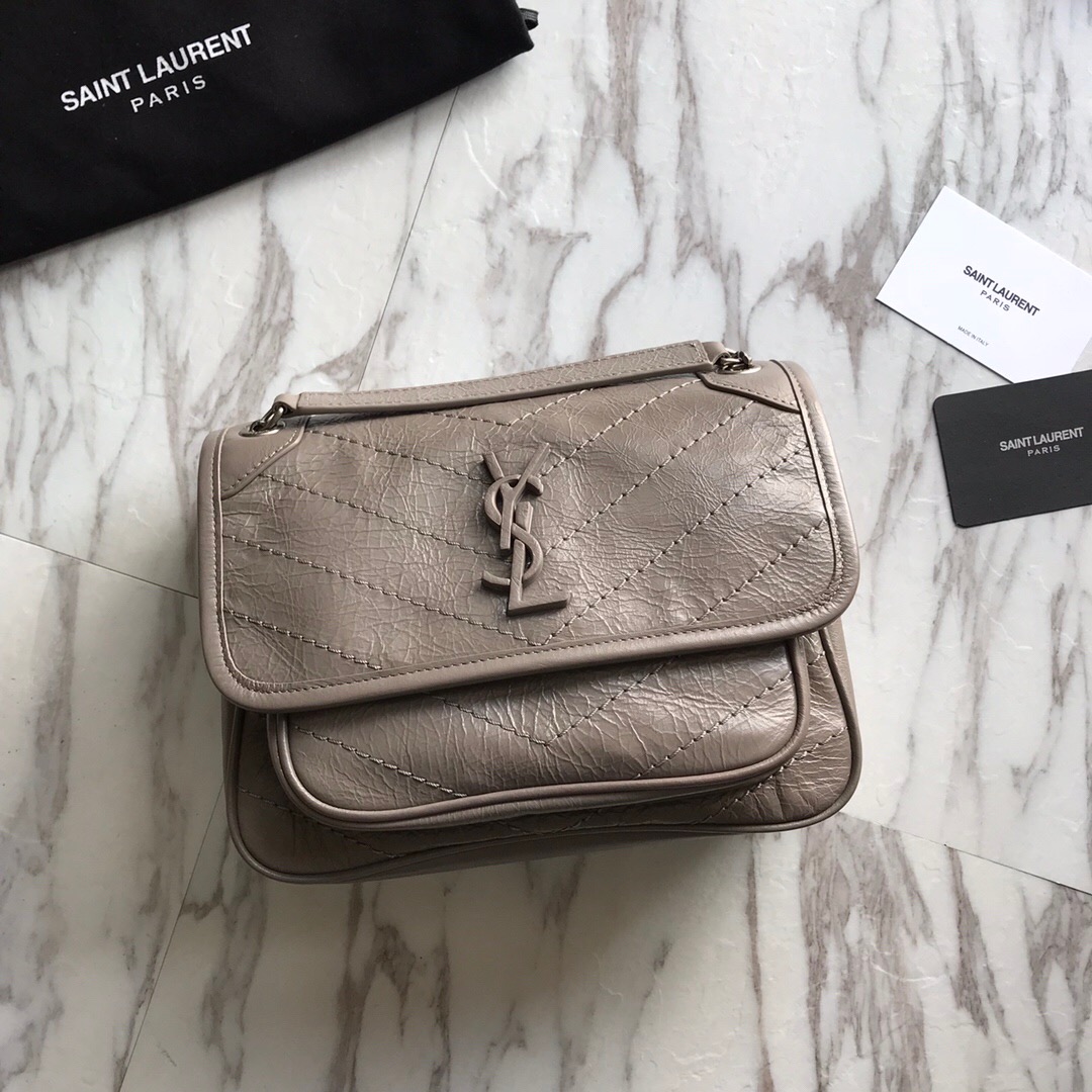 533037 NIKI BABY IN VINTAGE LEATHER, YSL Saint Laurent