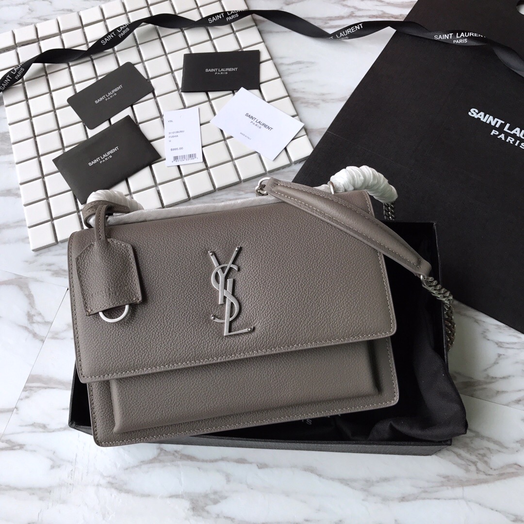 442906 SUNSET MEDIUM IN GRAINED LEATHER, YSL Saint Laurent