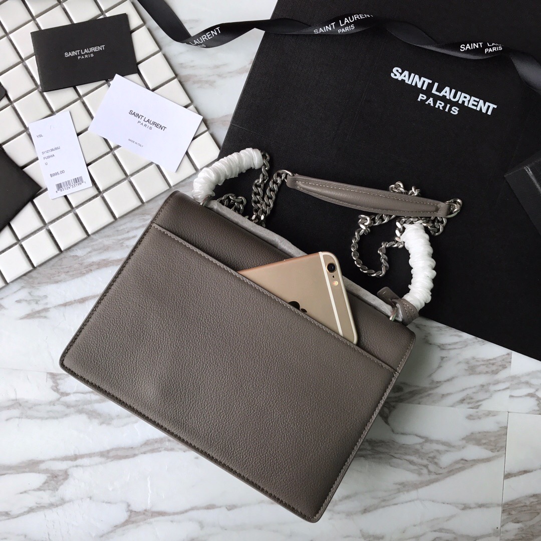 442906 SUNSET MEDIUM IN GRAINED LEATHER, YSL Saint Laurent