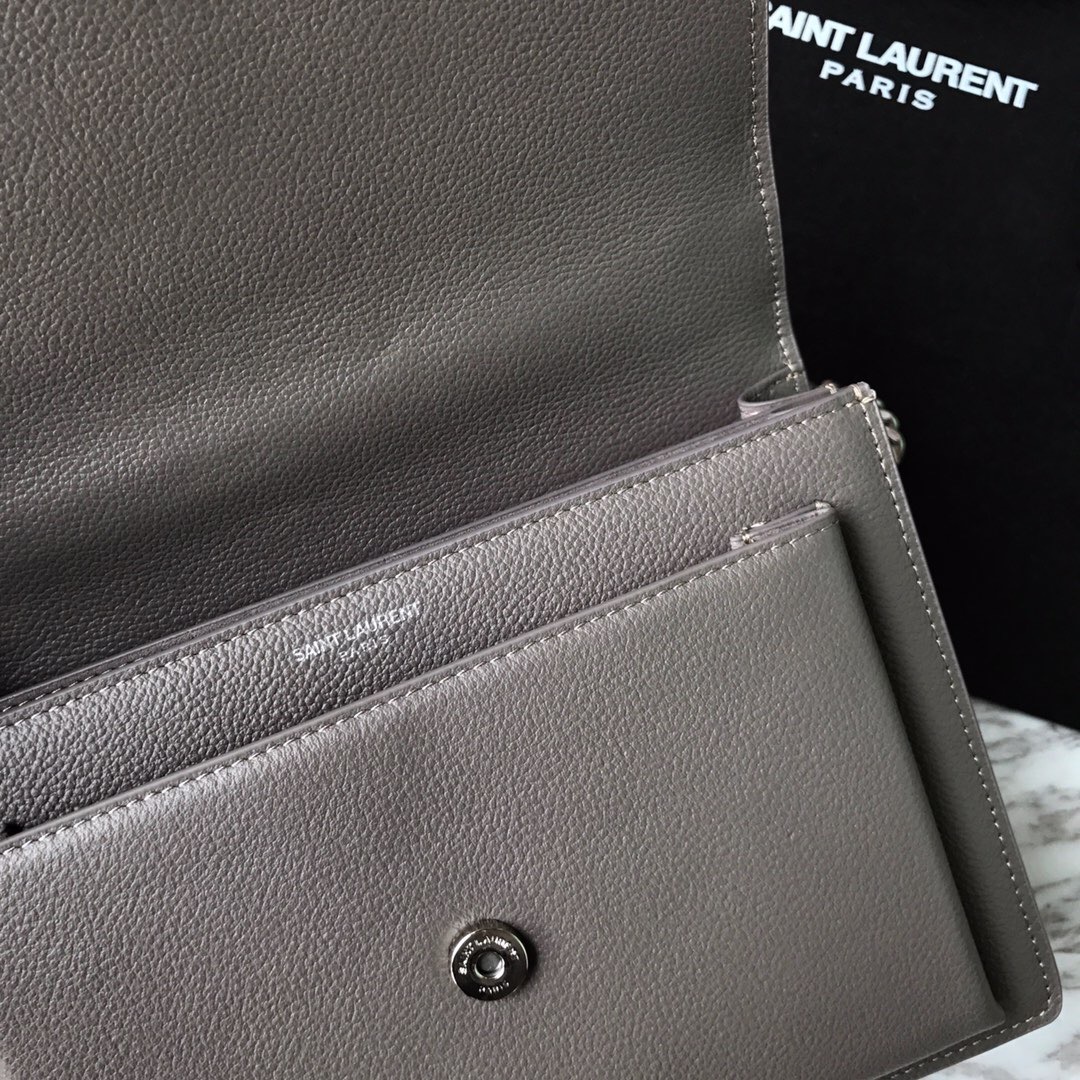 442906 SUNSET MEDIUM IN GRAINED LEATHER, YSL Saint Laurent