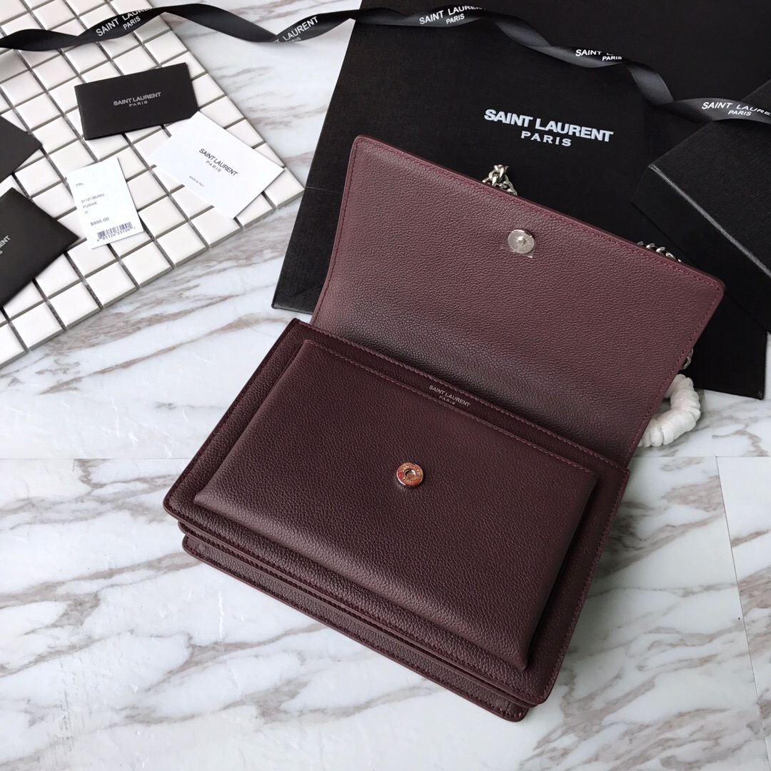 442906 SUNSET MEDIUM IN GRAINED LEATHER, YSL Saint Laurent