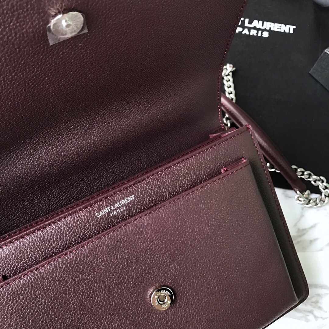 442906 SUNSET MEDIUM IN GRAINED LEATHER, YSL Saint Laurent