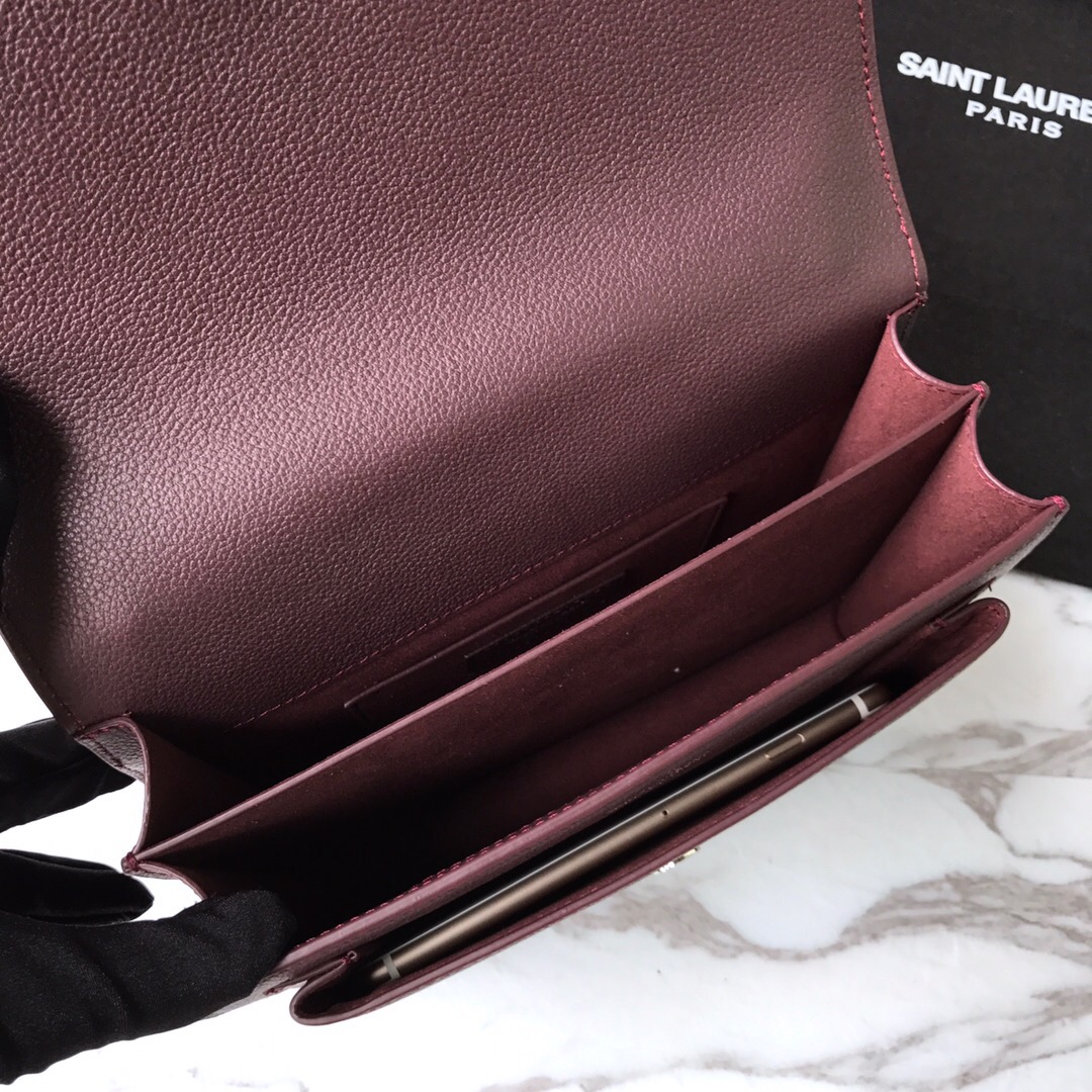 442906 SUNSET MEDIUM IN GRAINED LEATHER, YSL Saint Laurent