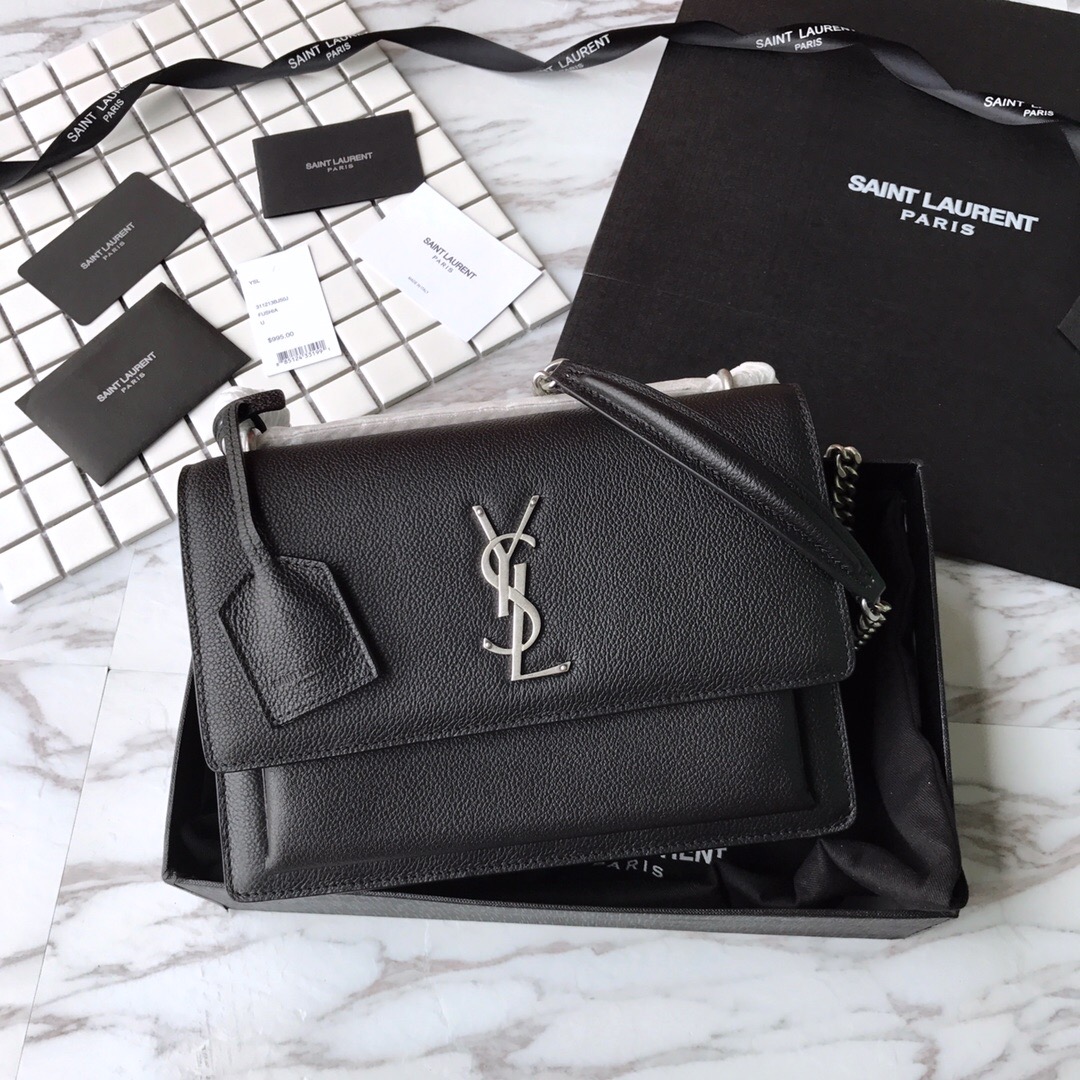 442906 SUNSET MEDIUM IN GRAINED LEATHER, YSL Saint Laurent
