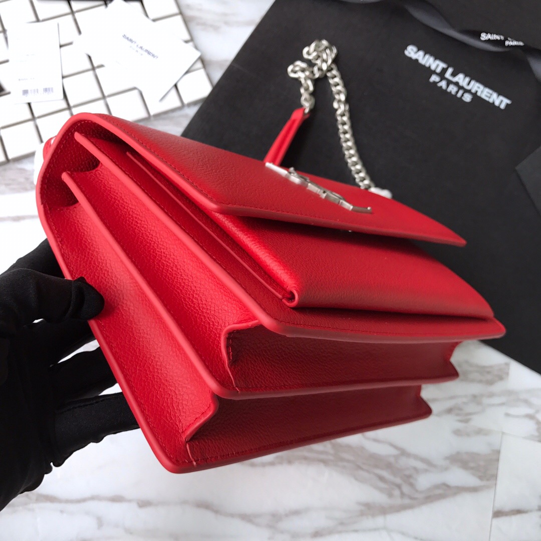 442906 SUNSET MEDIUM IN GRAINED LEATHER, YSL Saint Laurent