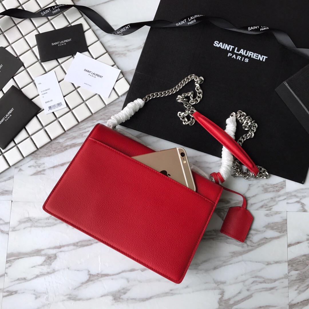 442906 SUNSET MEDIUM IN GRAINED LEATHER, YSL Saint Laurent