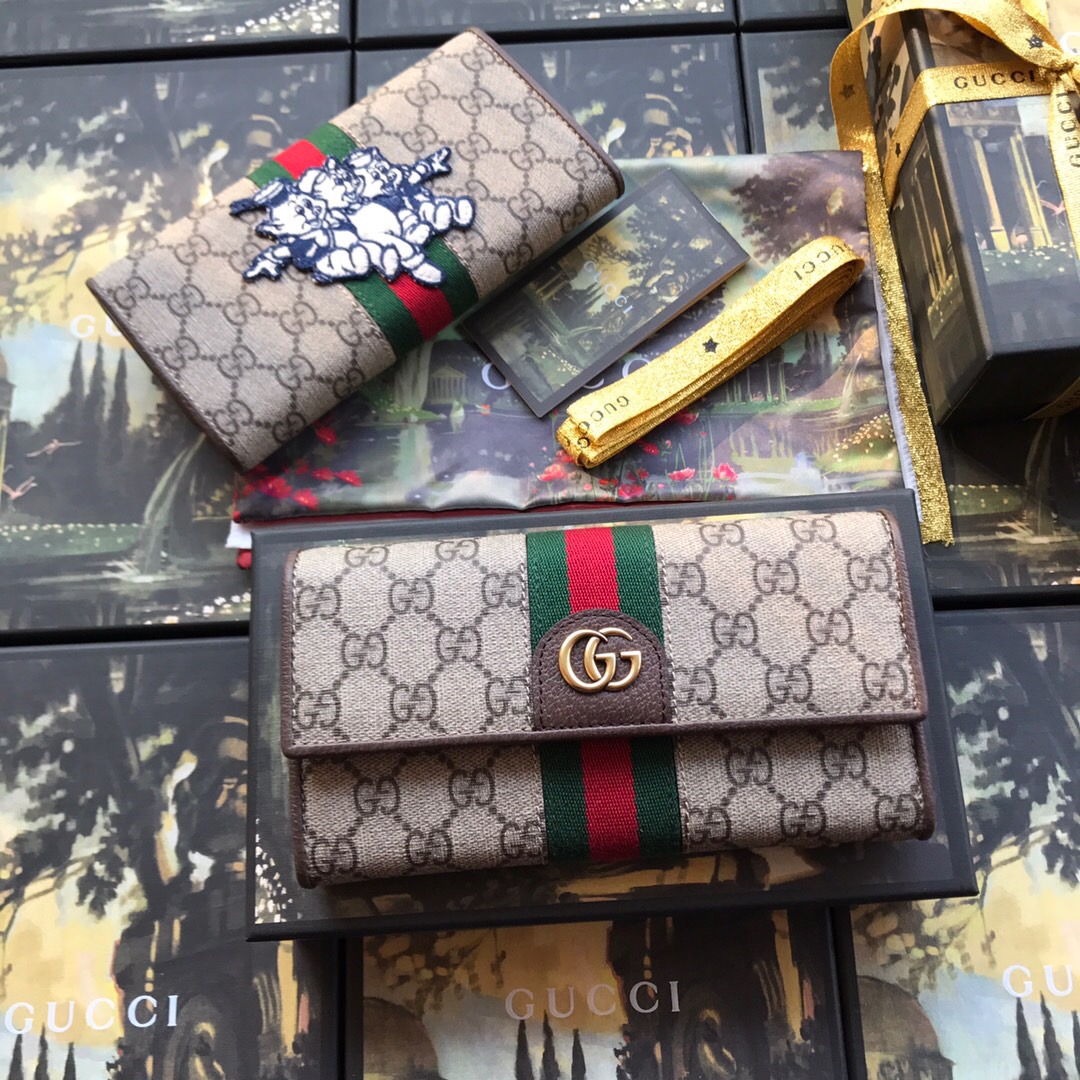 557803, GG continental wallet with Three Little Pigs, GUCCI WALLET CHINESE NEW YEAR