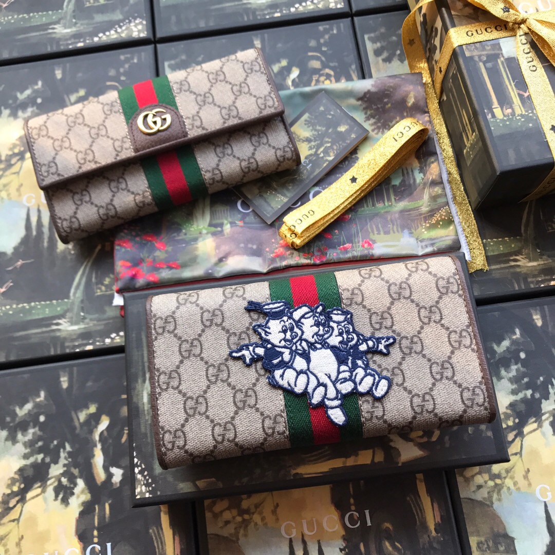 557803, GG continental wallet with Three Little Pigs, GUCCI WALLET CHINESE NEW YEAR
