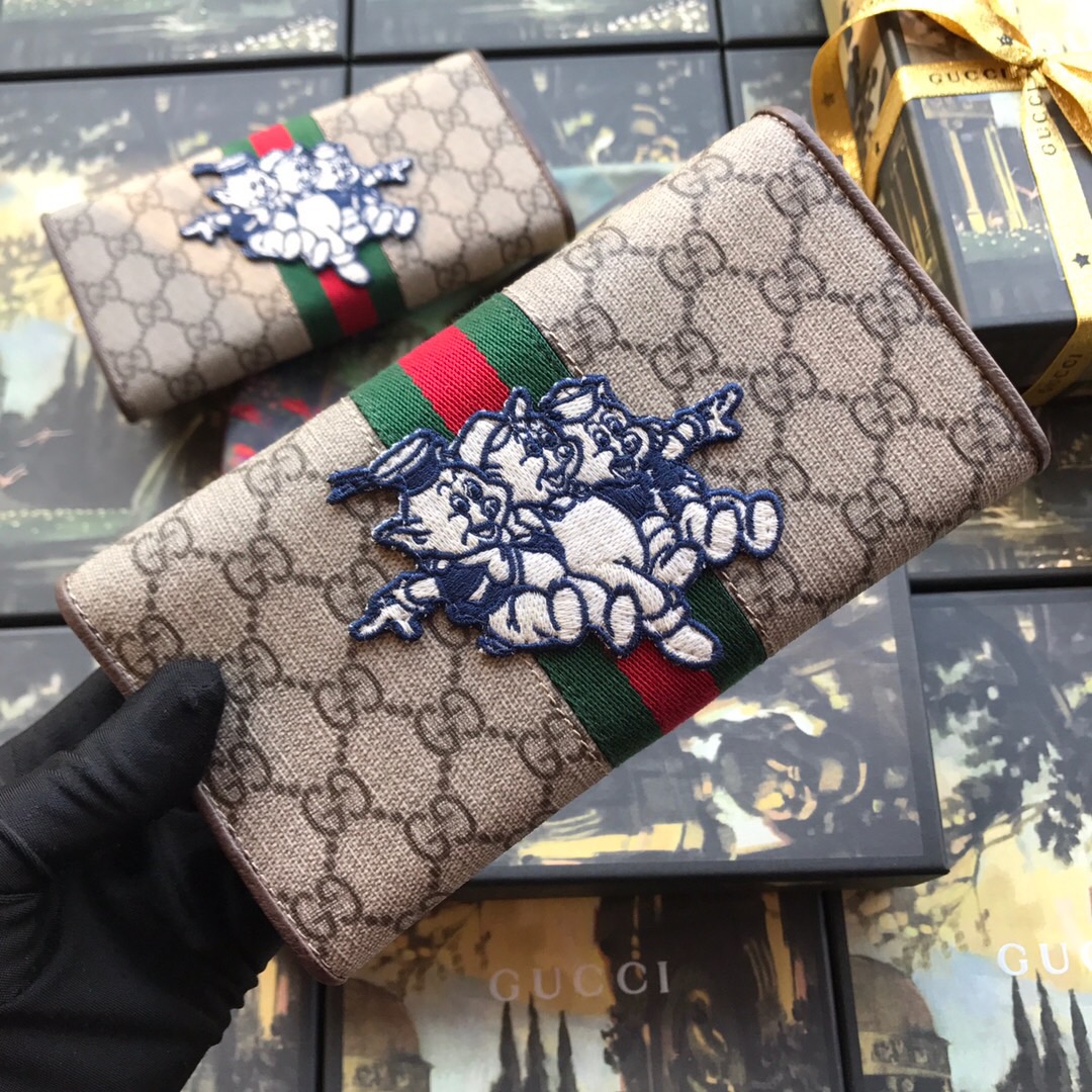 557803, GG continental wallet with Three Little Pigs, GUCCI WALLET CHINESE NEW YEAR