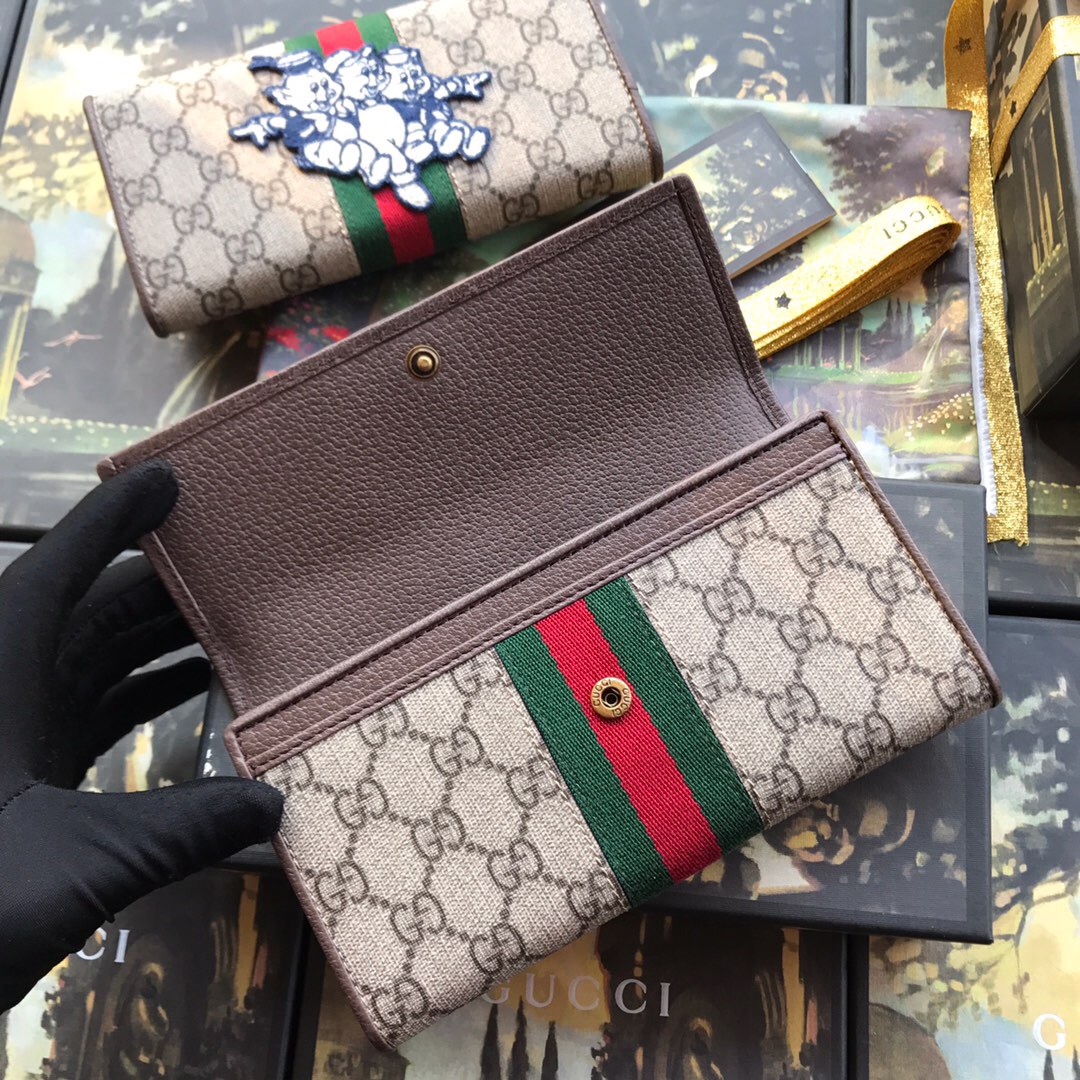 557803, GG continental wallet with Three Little Pigs, GUCCI WALLET CHINESE NEW YEAR
