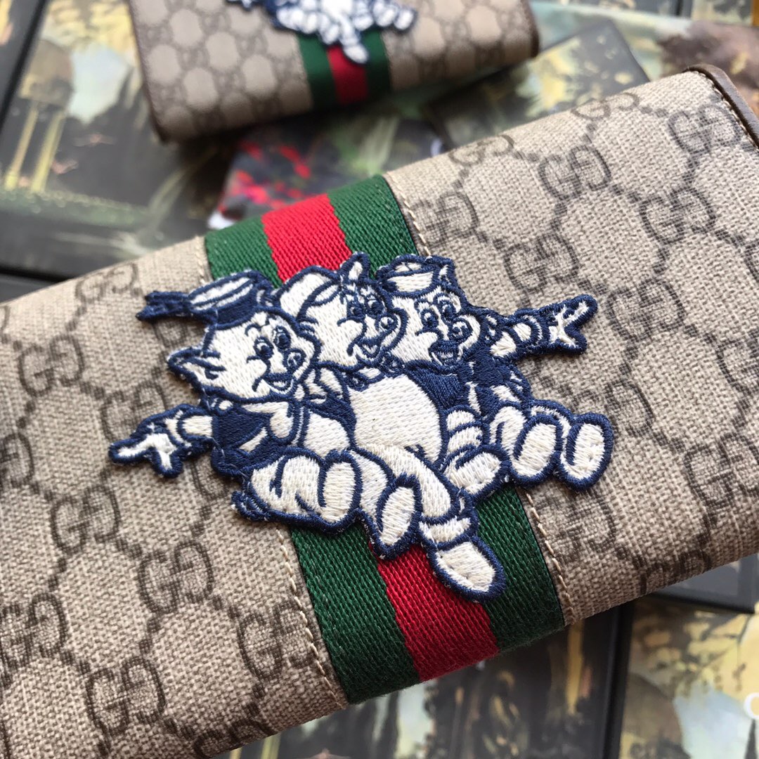 557803, GG continental wallet with Three Little Pigs, GUCCI WALLET CHINESE NEW YEAR