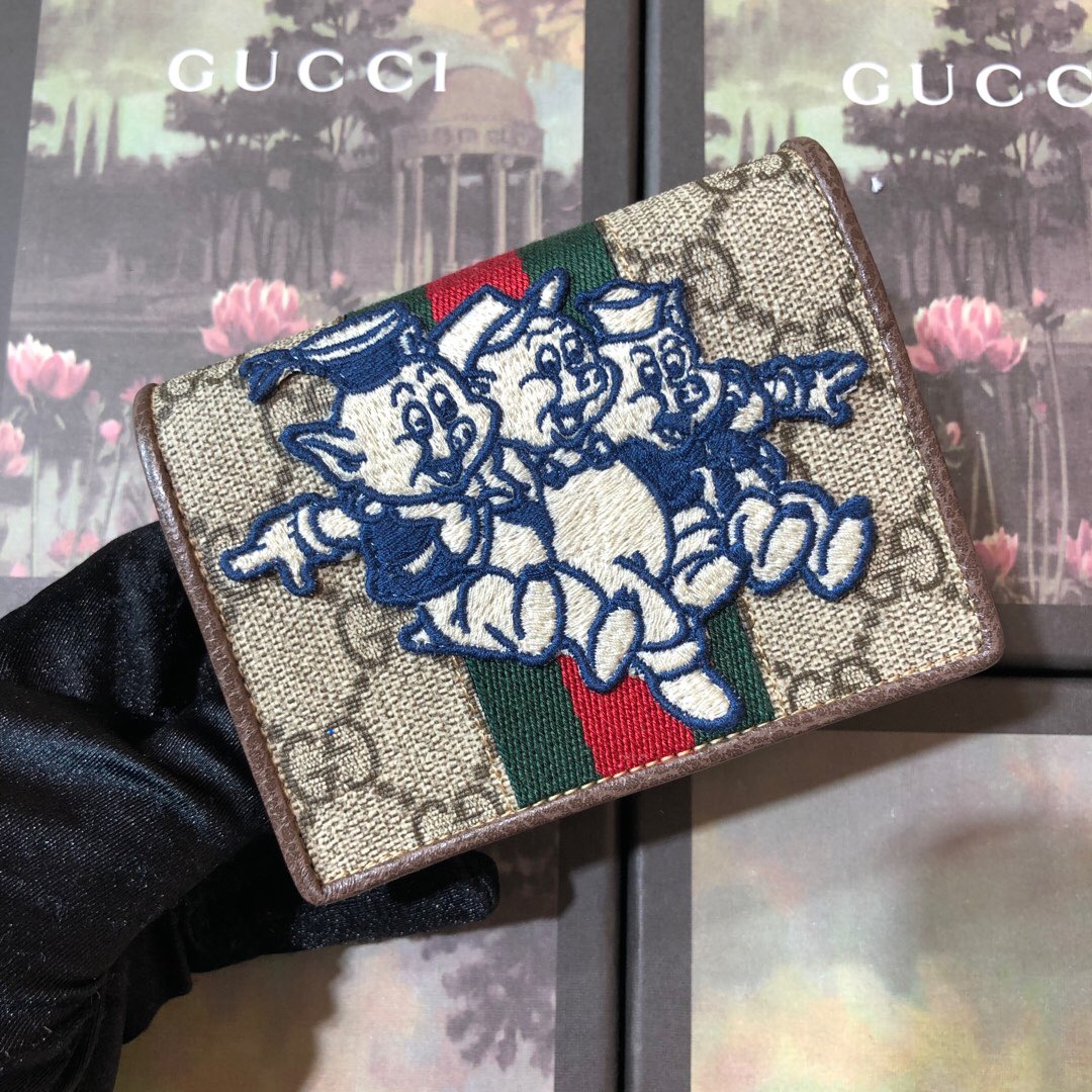557801, GG card case with Three Little Pigs, GUCCI WALLET CHINESE NEW YEAR