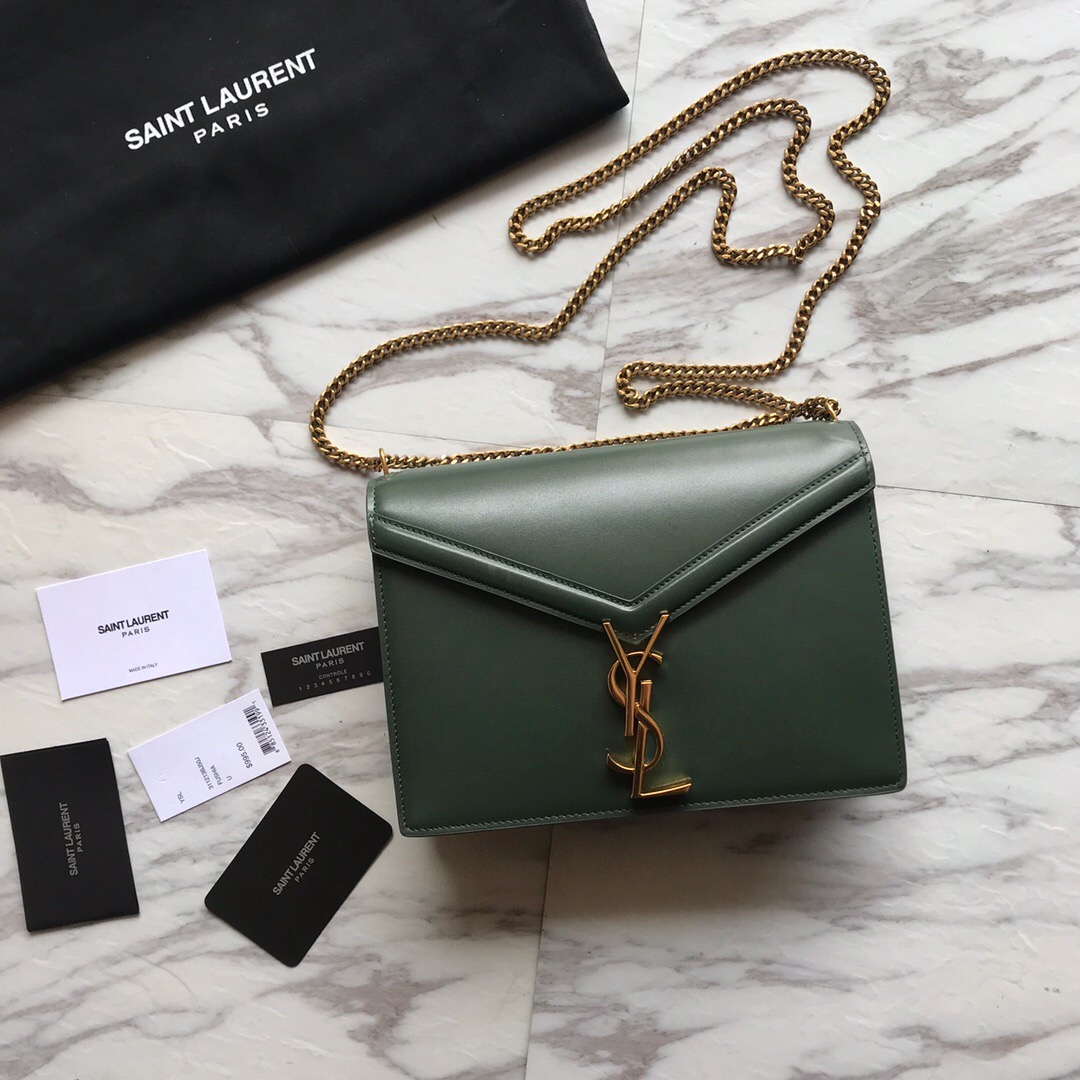 532750, CASSANDRA MONOGRAM CLASP BAG IN SMOOTH LEATHER, YSL Saint Laurent