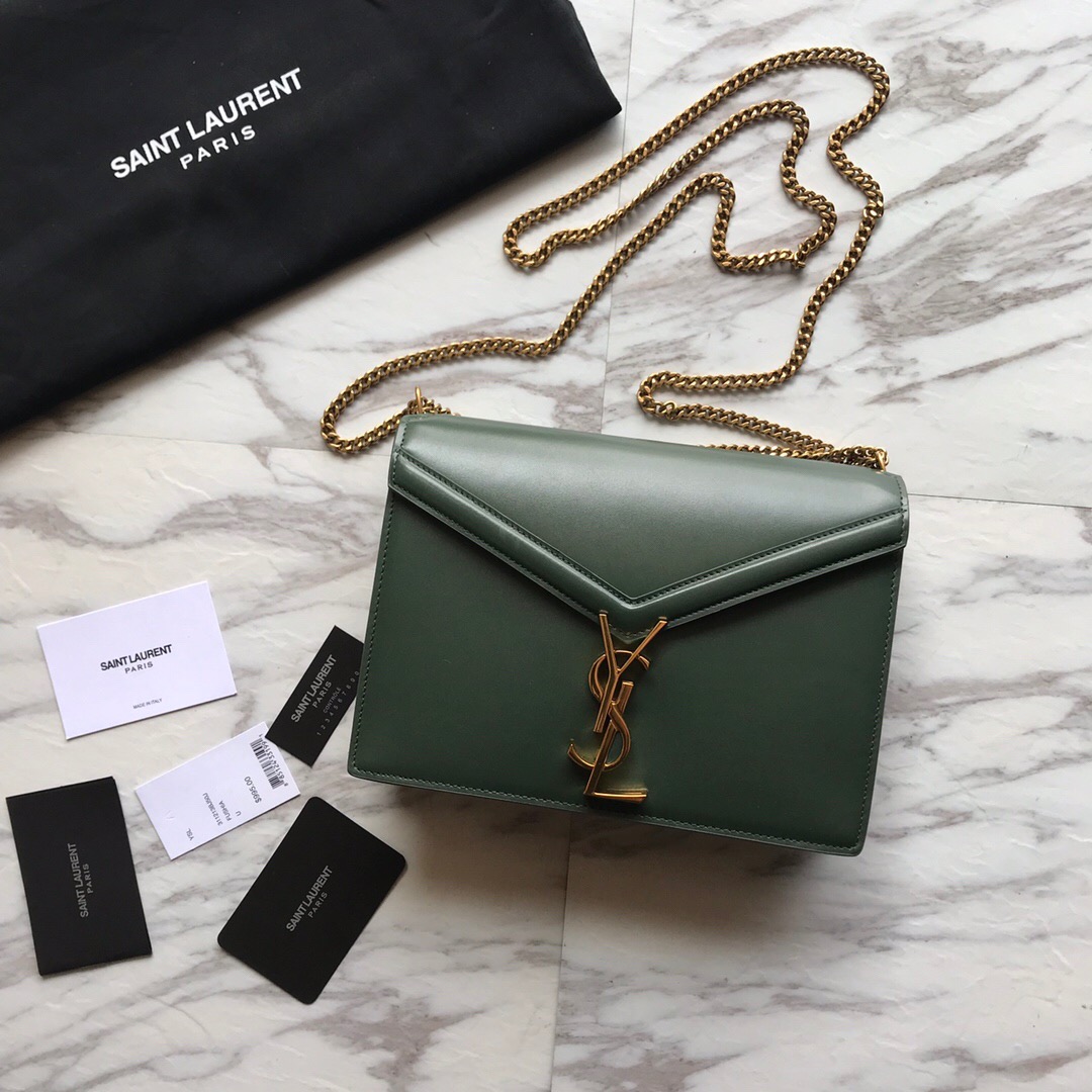 532750, CASSANDRA MONOGRAM CLASP BAG IN SMOOTH LEATHER, YSL Saint Laurent