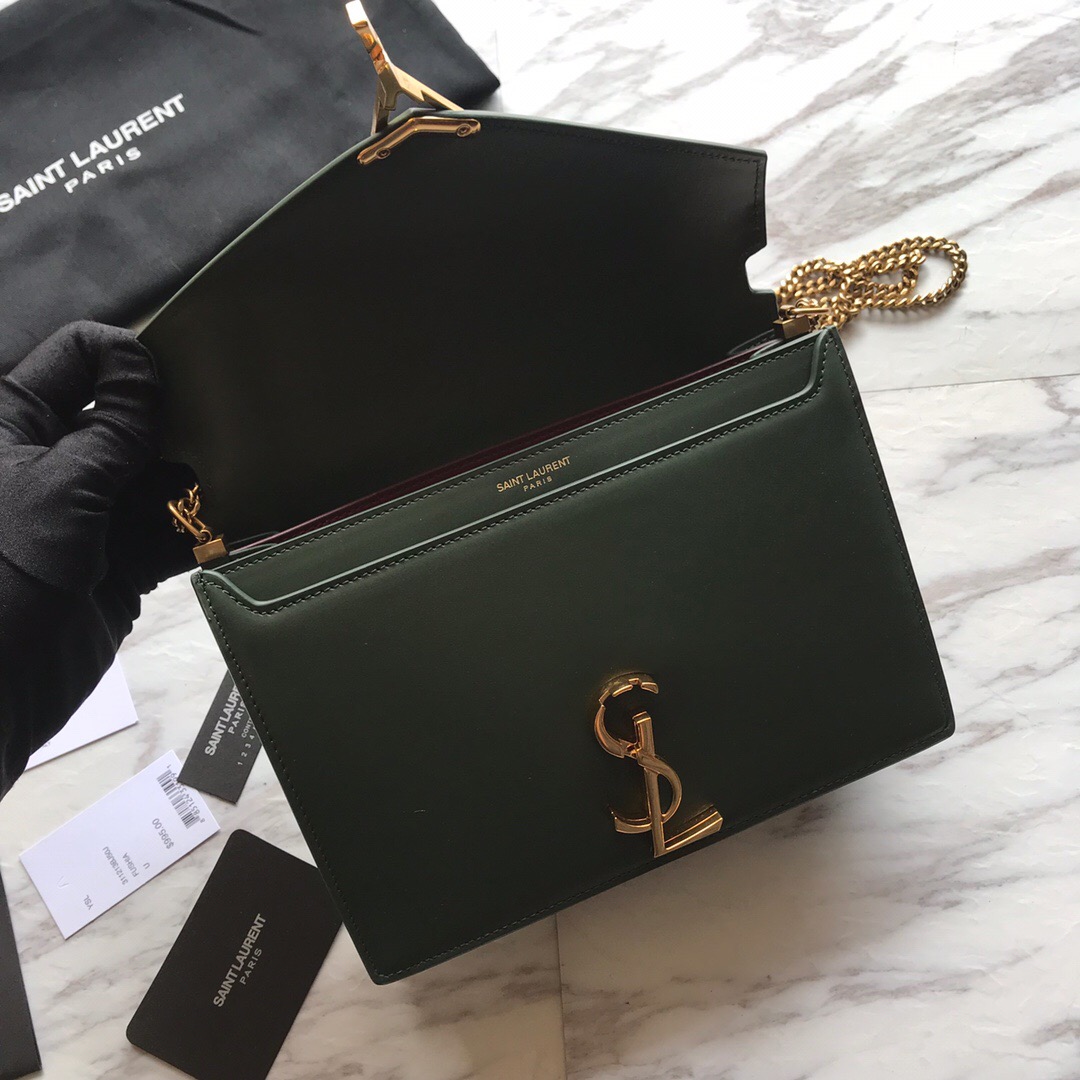 532750, CASSANDRA MONOGRAM CLASP BAG IN SMOOTH LEATHER, YSL Saint Laurent