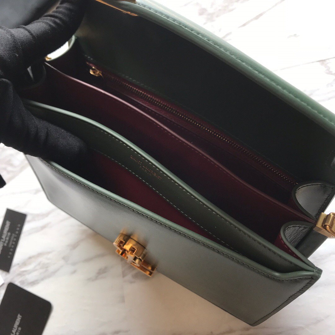 532750, CASSANDRA MONOGRAM CLASP BAG IN SMOOTH LEATHER, YSL Saint Laurent
