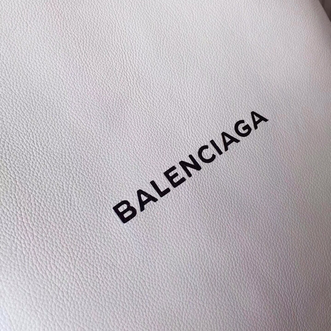 SHOPPING BAG NORTH-SOUTH M, Long natural grain calfskin shopping bag with marquetry logo, BALENCIAGA HANDBAGS