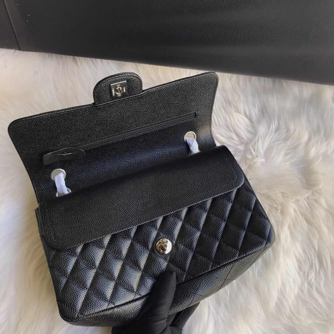 A1112, Chanel Classic Handbag & Cross Body Bag, Grained Calfskin