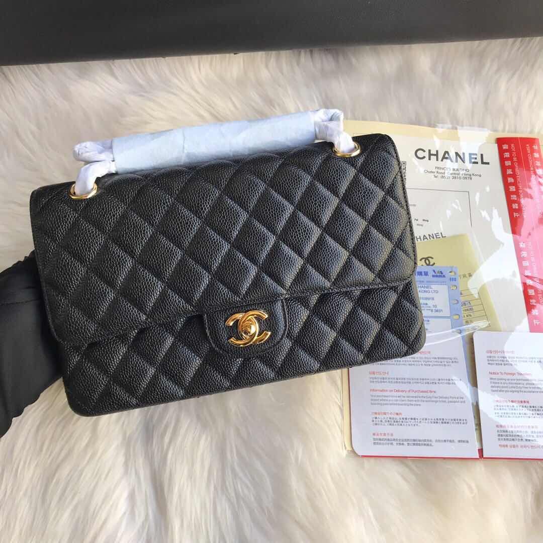 A1112, Chanel Classic Handbag & Cross Body Bag, Grained Calfskin