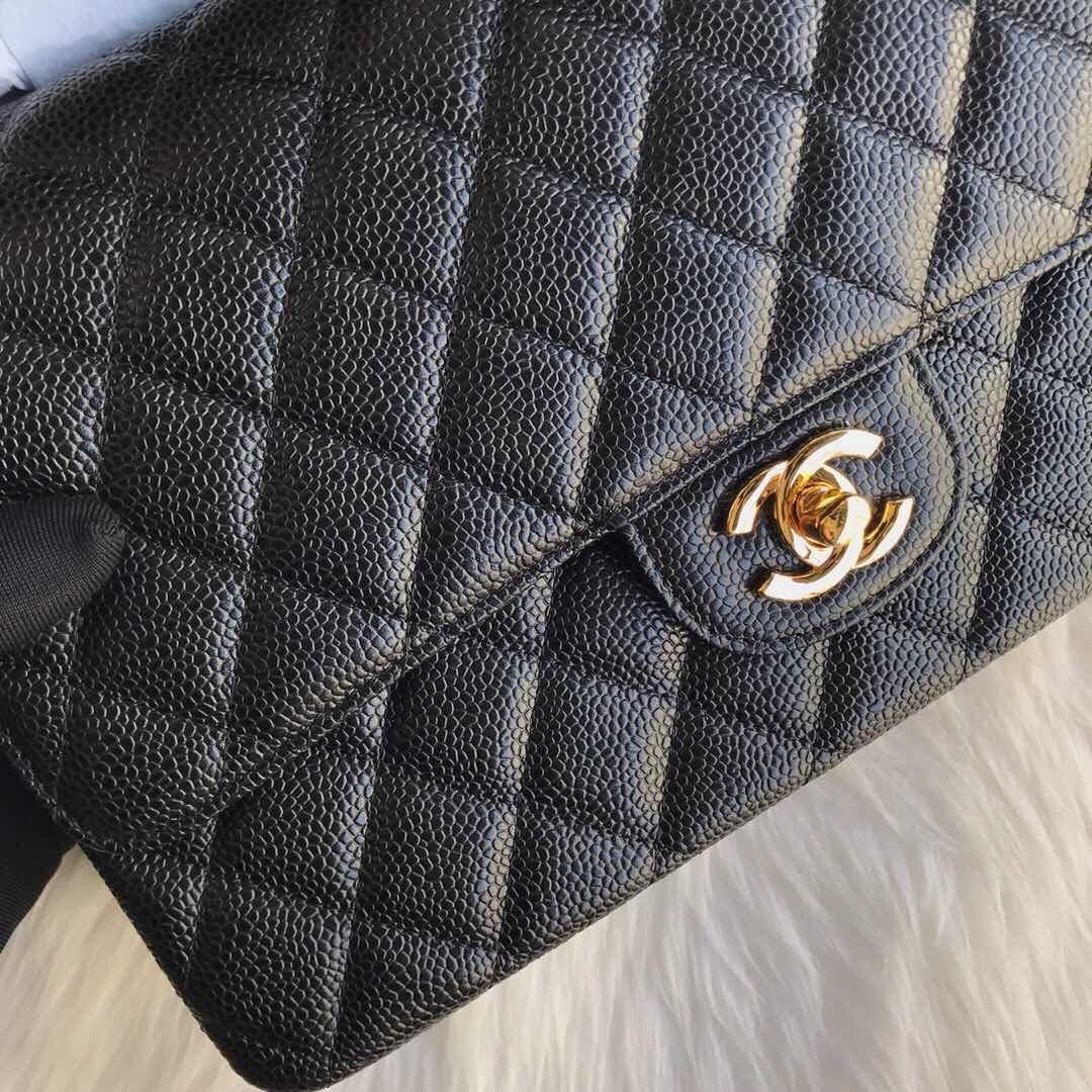 A1112, Chanel Classic Handbag & Cross Body Bag, Grained Calfskin